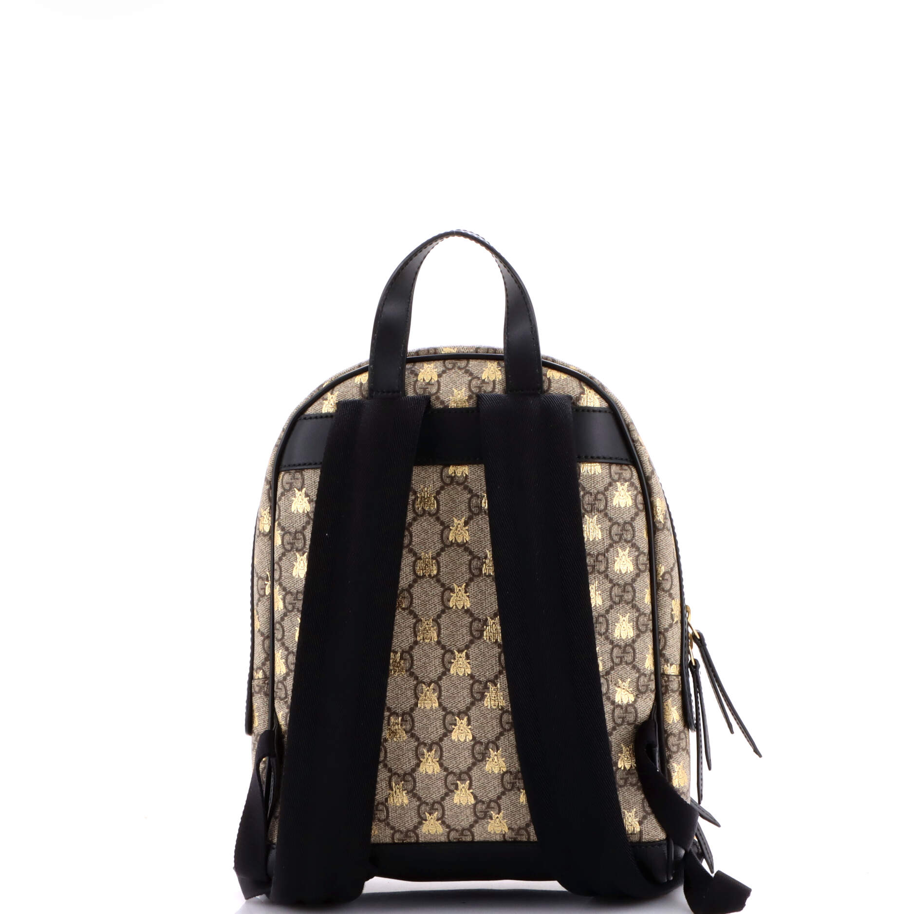 Zip Pocket Backpack Printed GG Coated Canvas Small