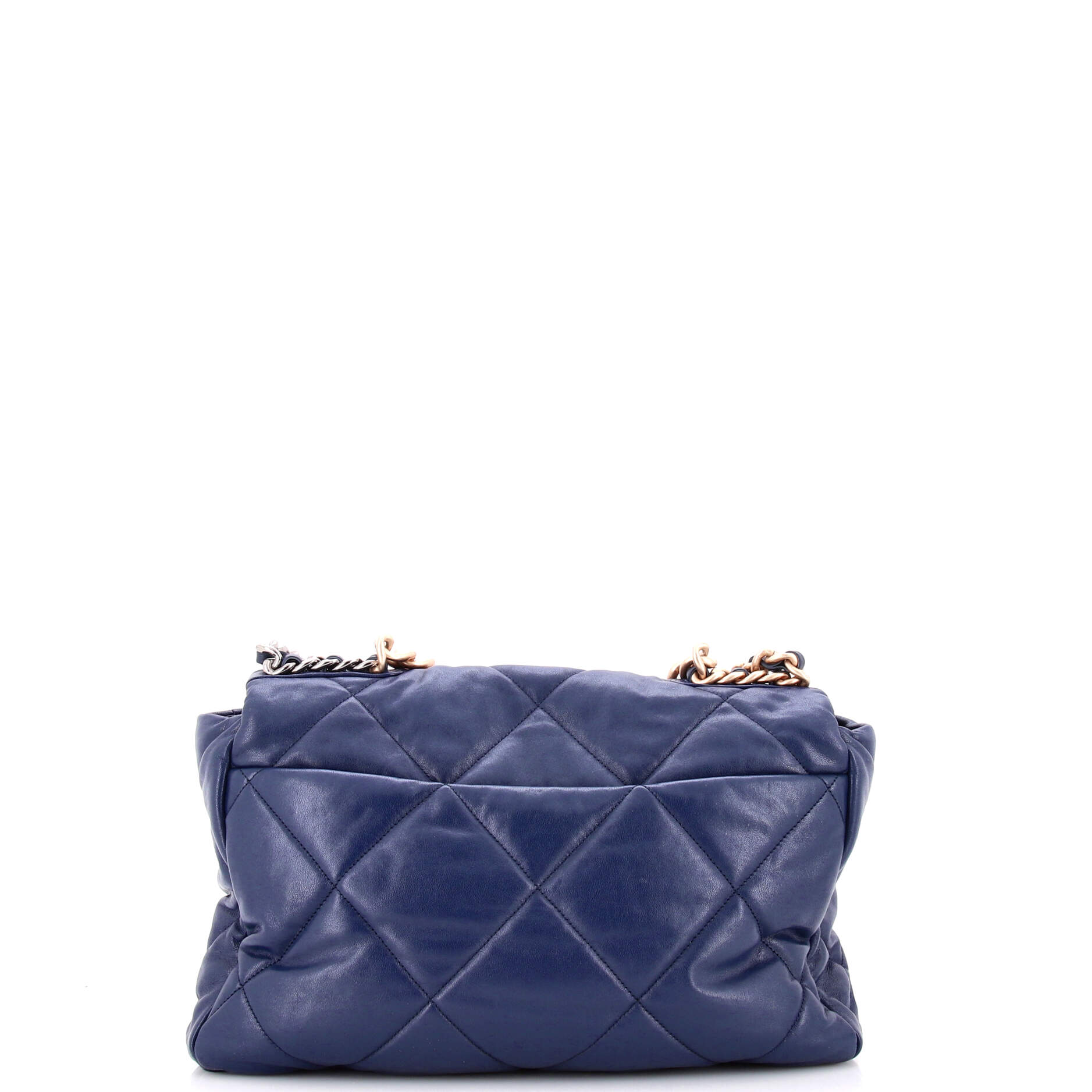 19 Flap Bag Quilted Leather Maxi
