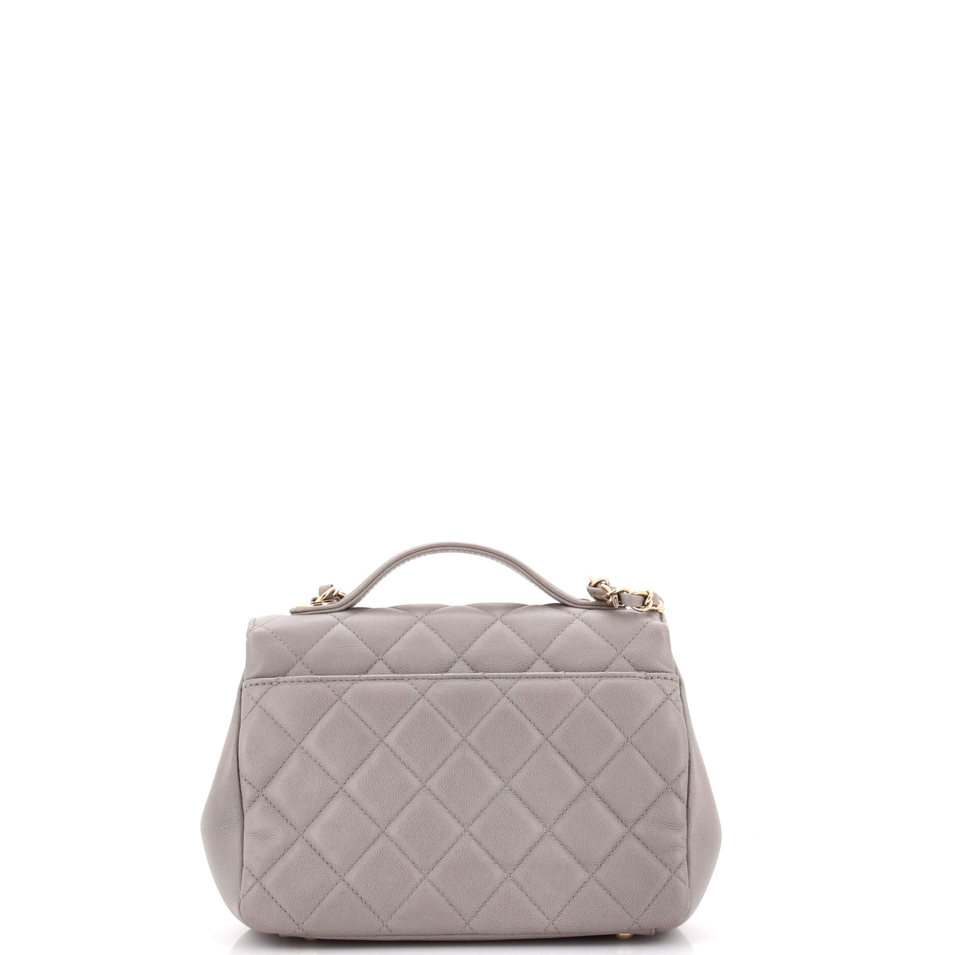 Business Affinity Flap Bag Quilted Caviar Small