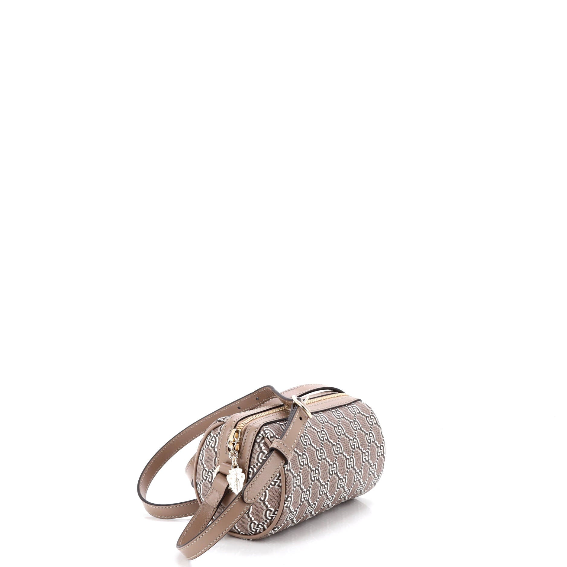 Cylindrical Shoulder Bag GG Shadow Coated Canvas Mini