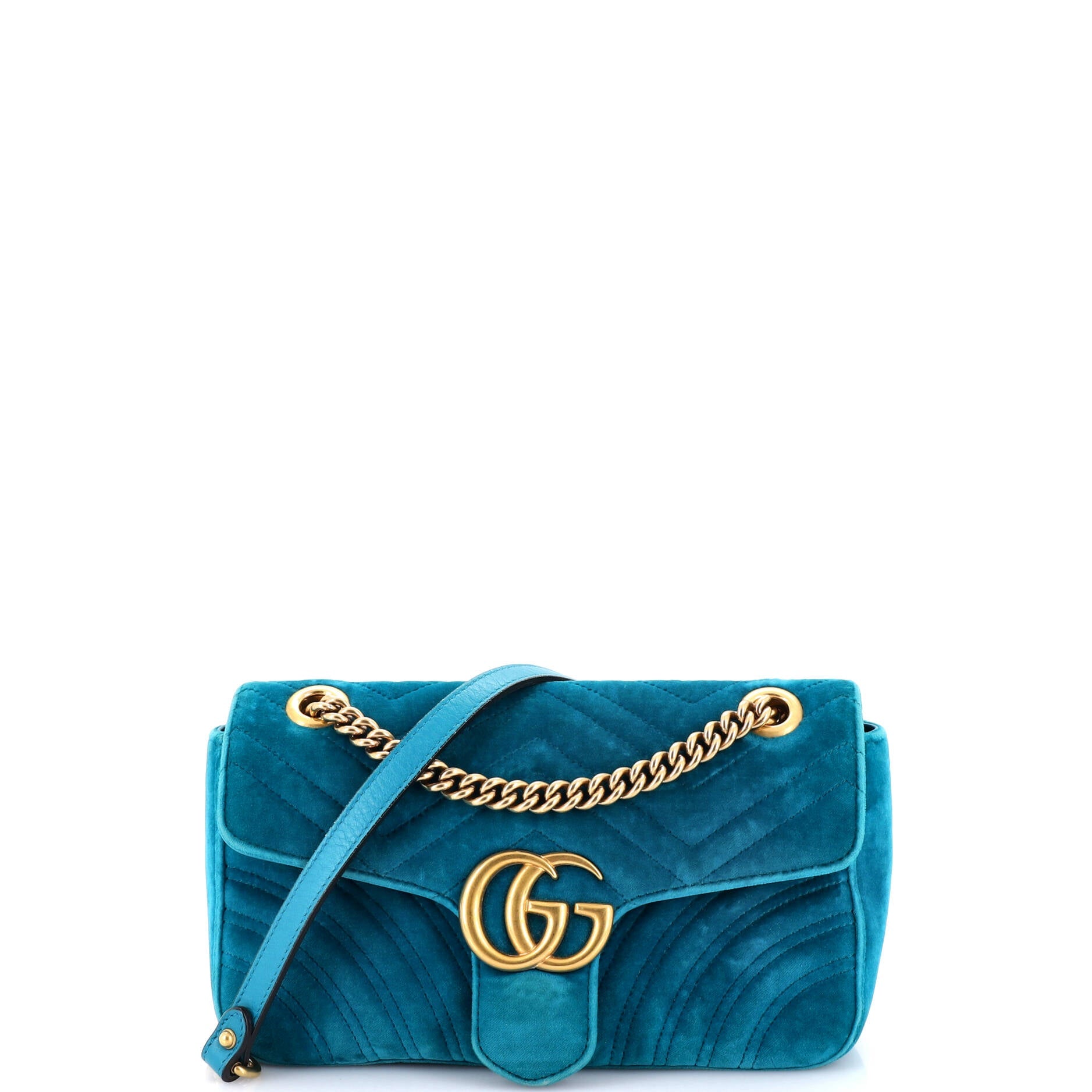 GG Marmont Flap Bag Matelasse Velvet Small