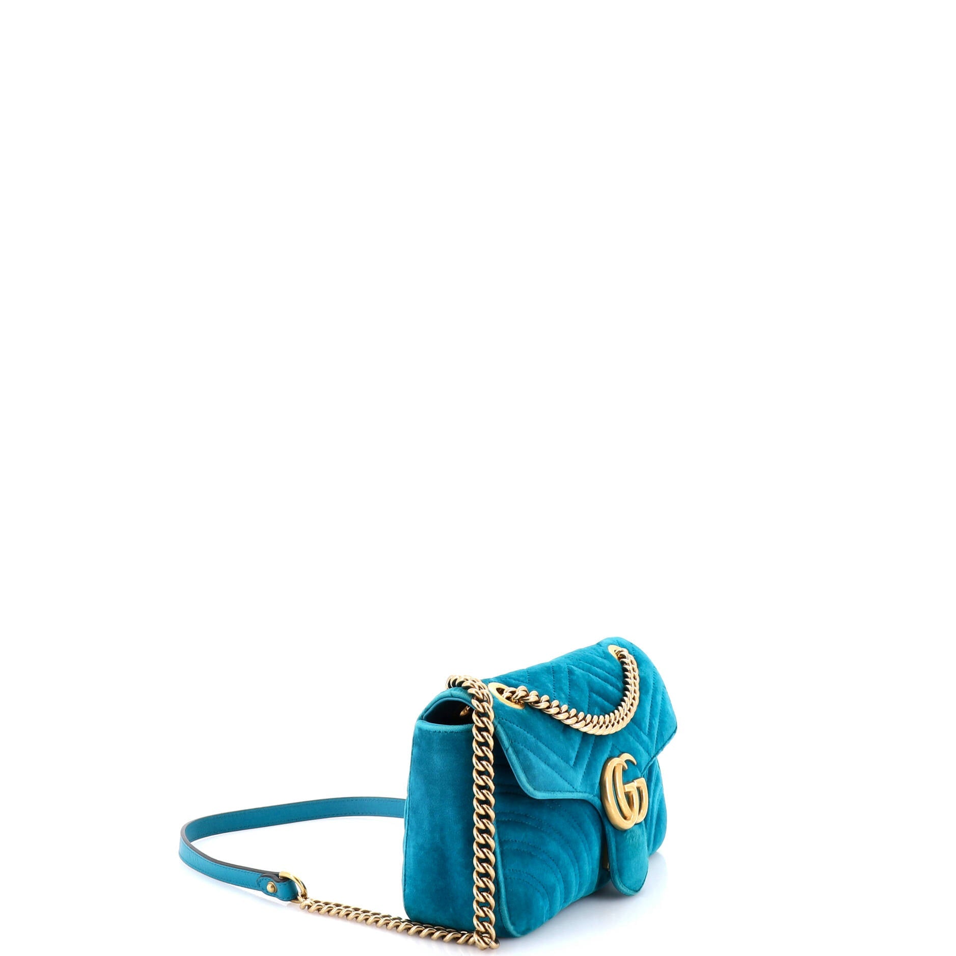 GG Marmont Flap Bag Matelasse Velvet Small