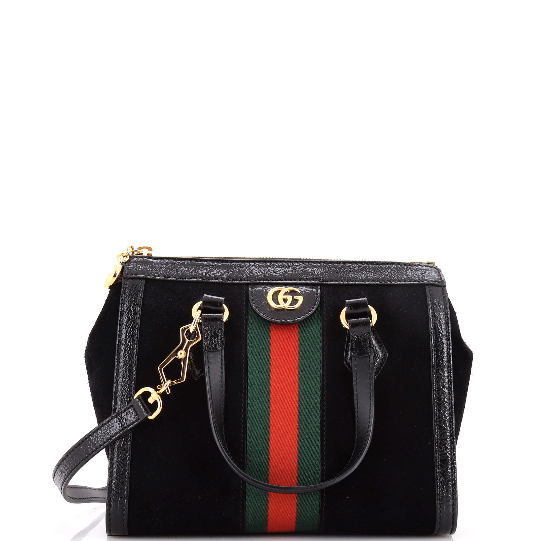 Ophidia Top Handle Tote Suede Small
