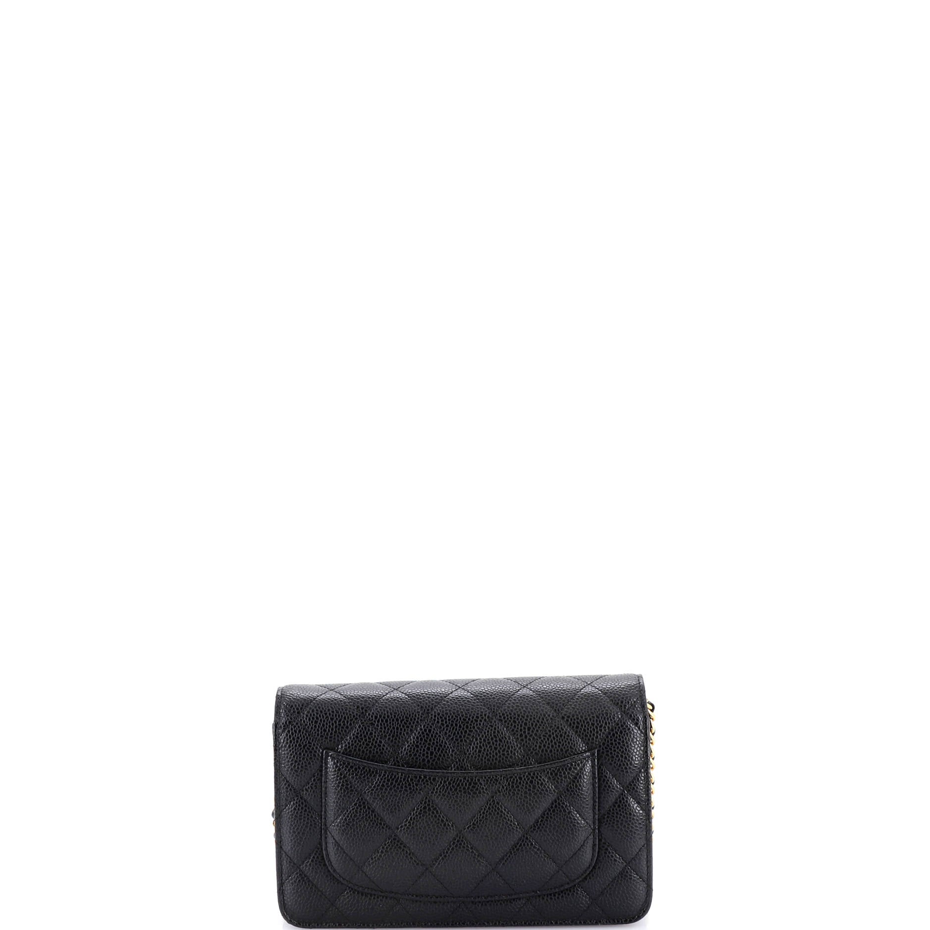 Wallet on Chain Quilted Caviar