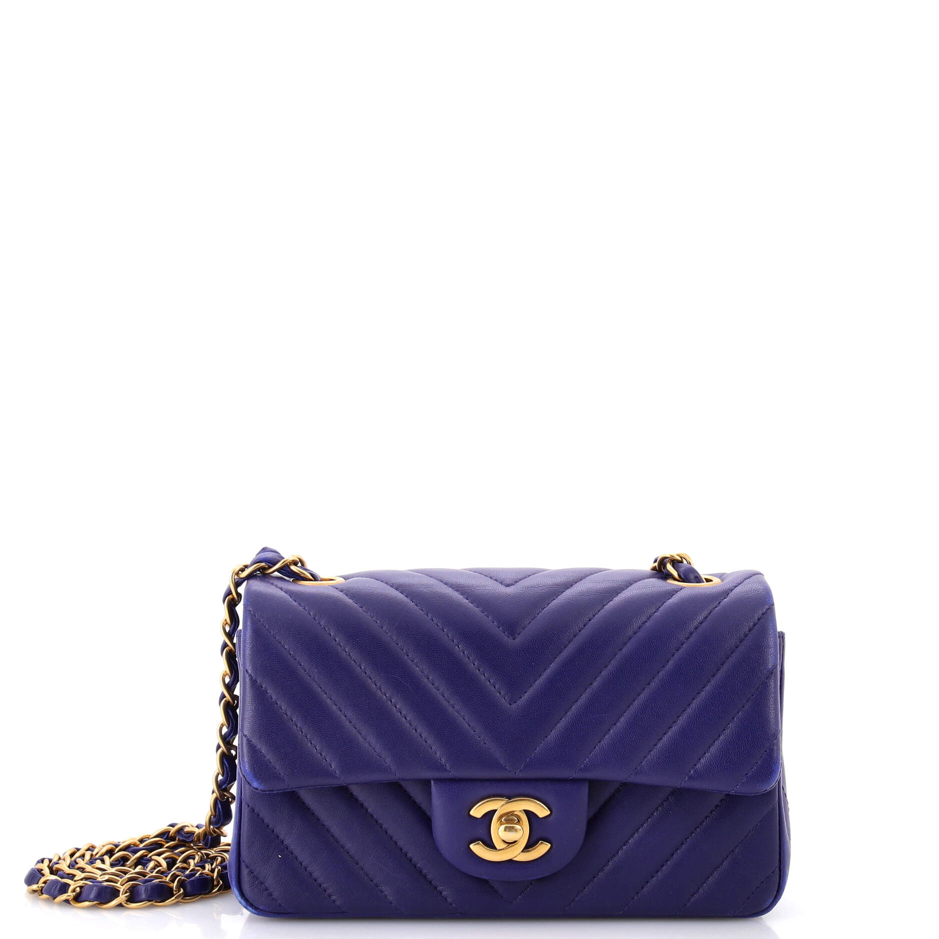 Classic Single Flap Bag Chevron Lambskin Mini