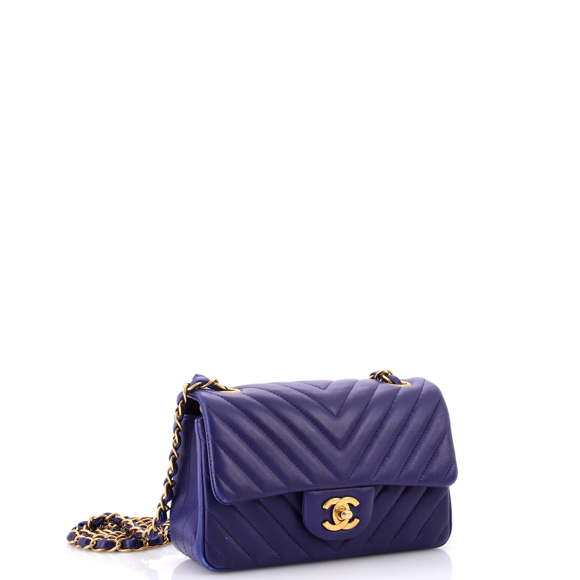 Classic Single Flap Bag Chevron Lambskin Mini