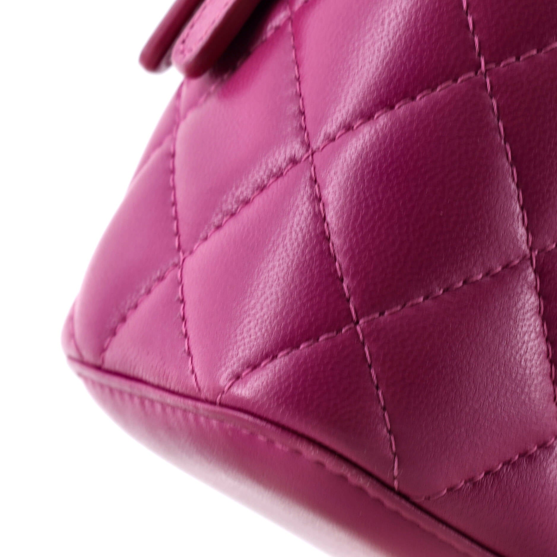 Pearl Crush Vanity Case with Chain Quilted Lambskin Mini