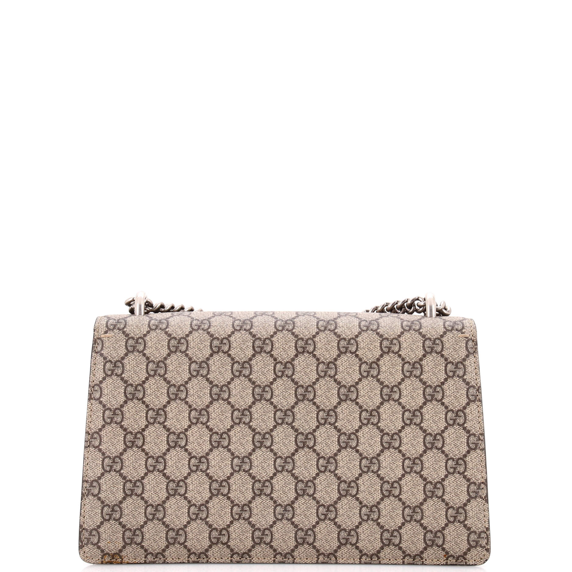 Dionysus Bag Embroidered GG Coated Canvas with Python Small