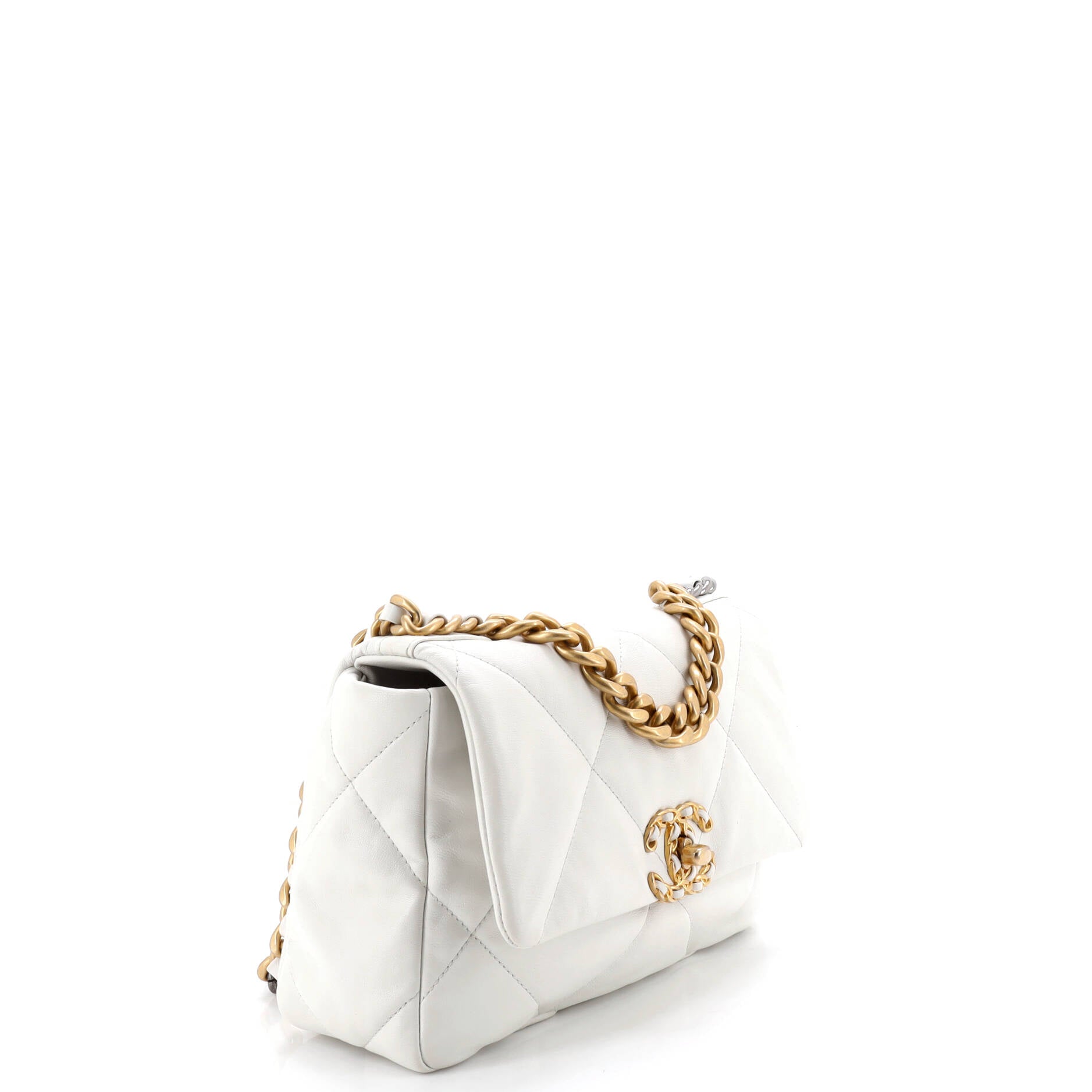 19 Flap Bag Quilted Leather Medium