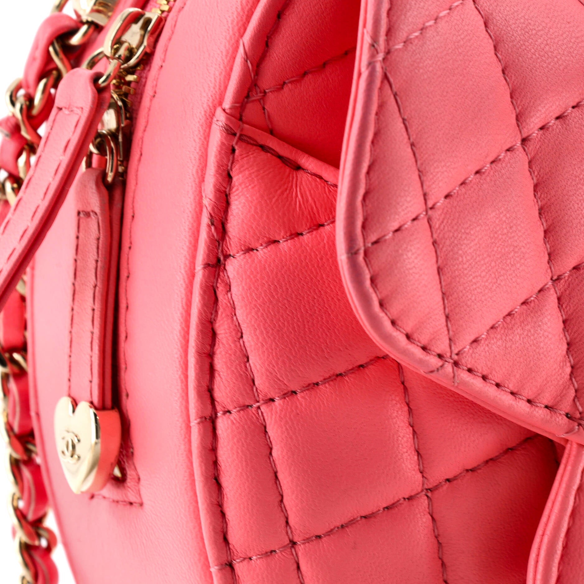CC in Love Heart Bag Quilted Lambskin