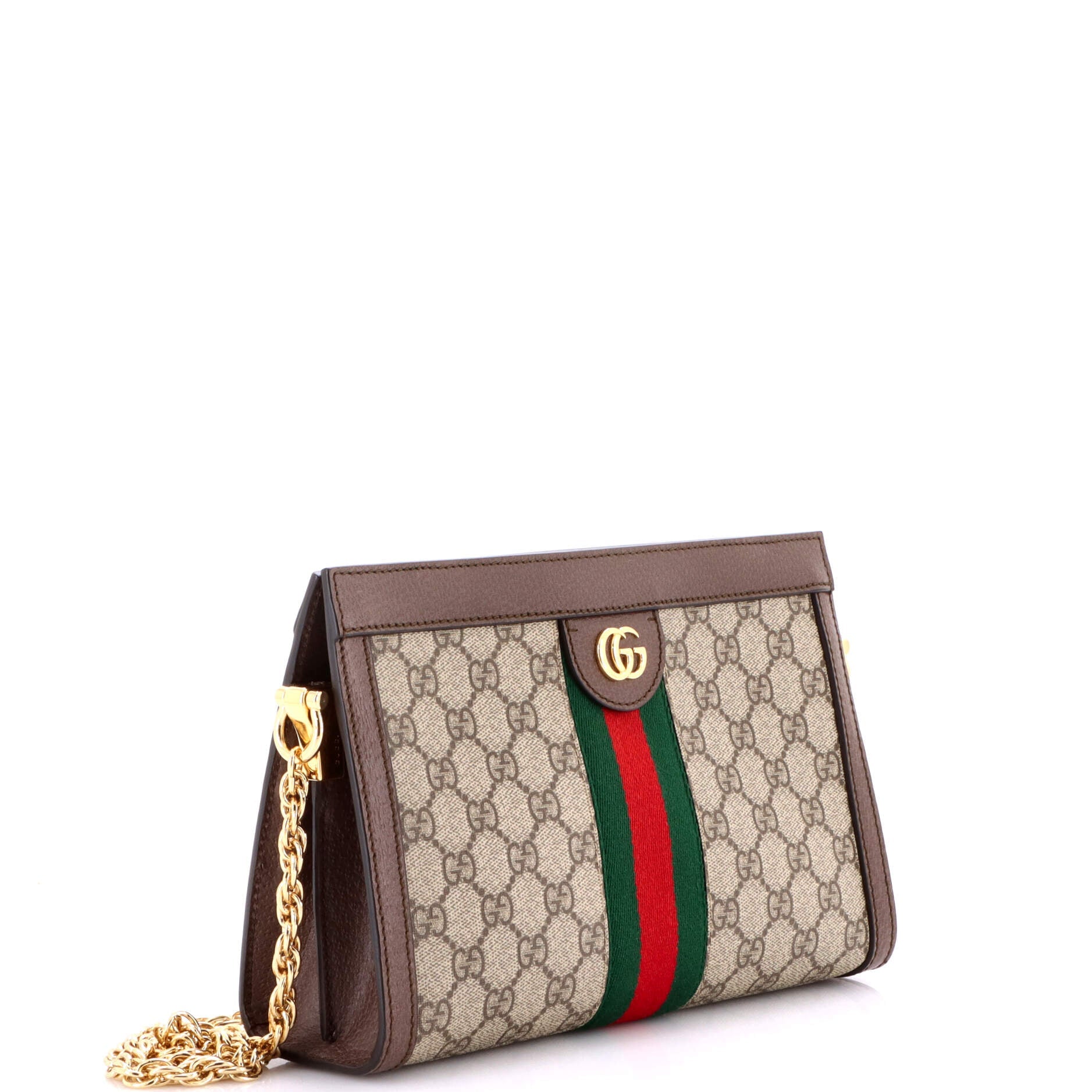 Ophidia Chain Shoulder Bag GG Coated Canvas Small