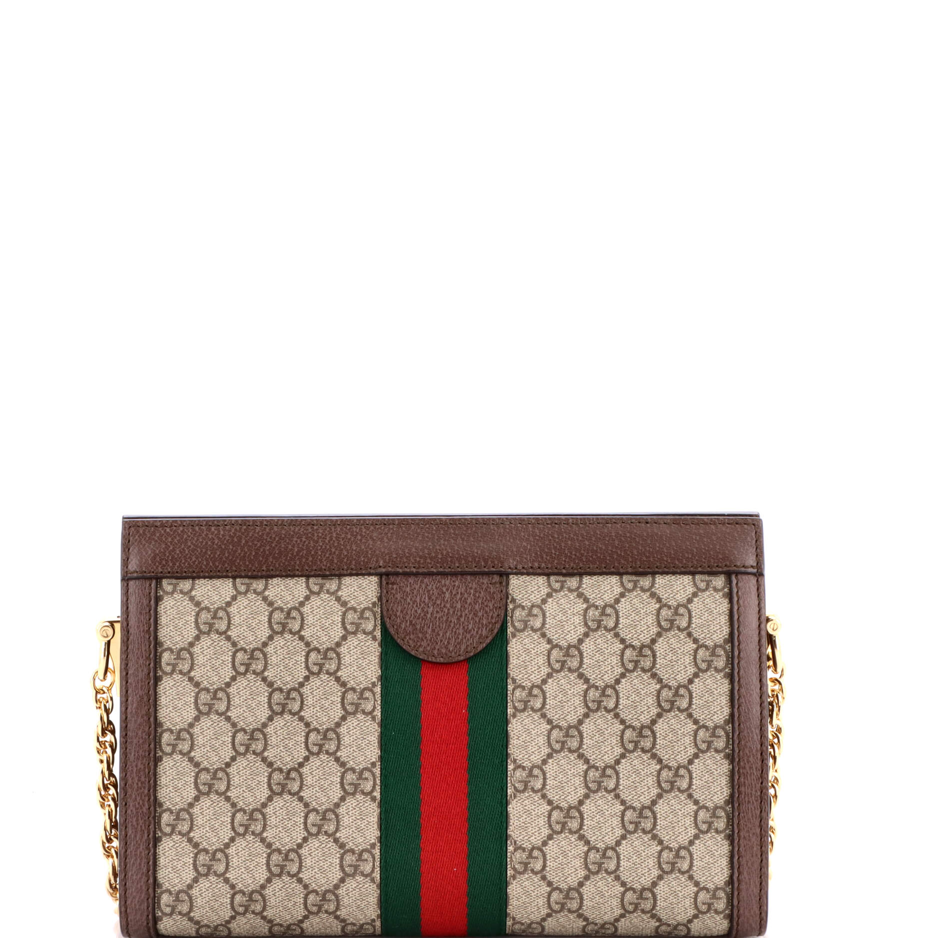 Ophidia Chain Shoulder Bag GG Coated Canvas Small