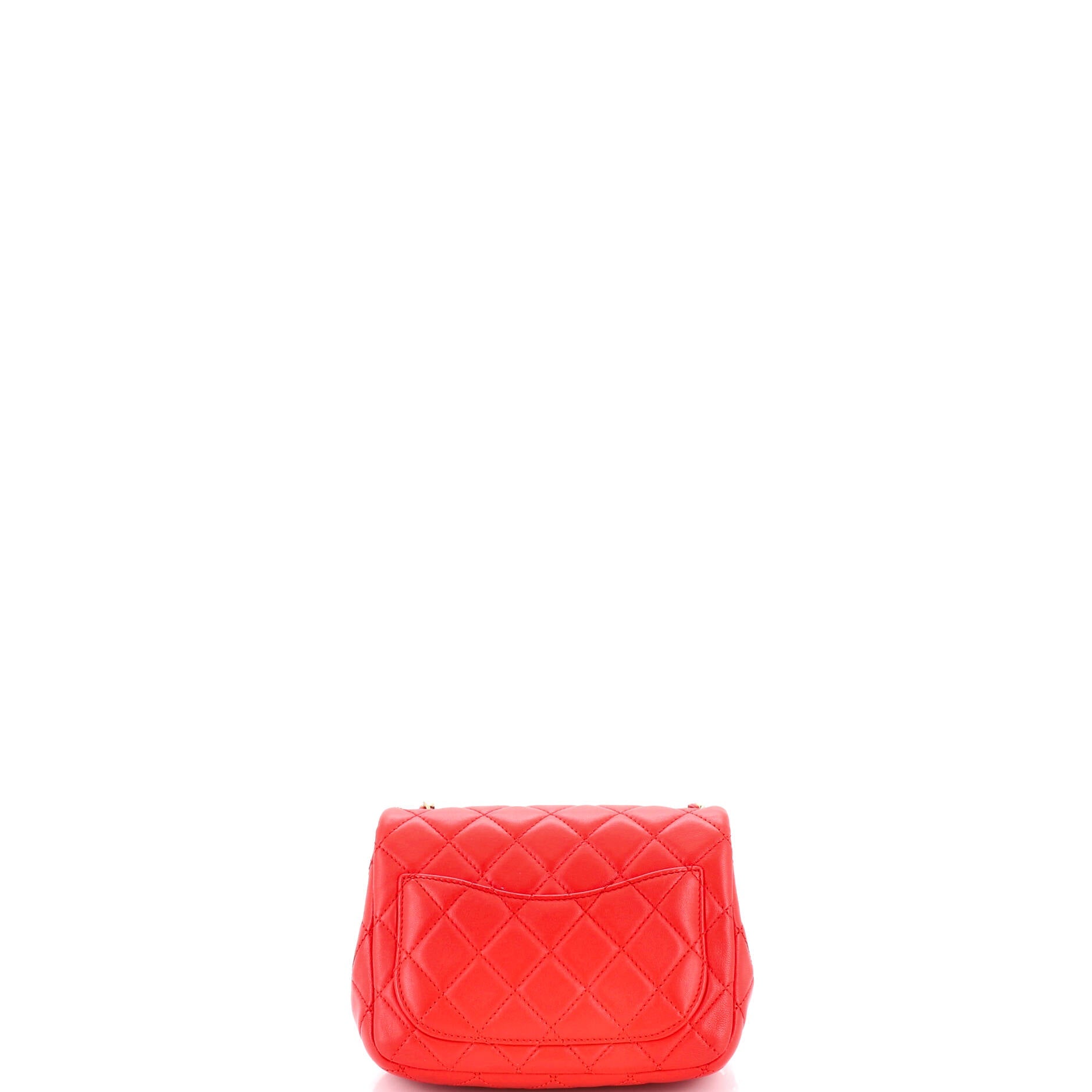 Pearl Crush Square Flap Bag Quilted Lambskin Mini