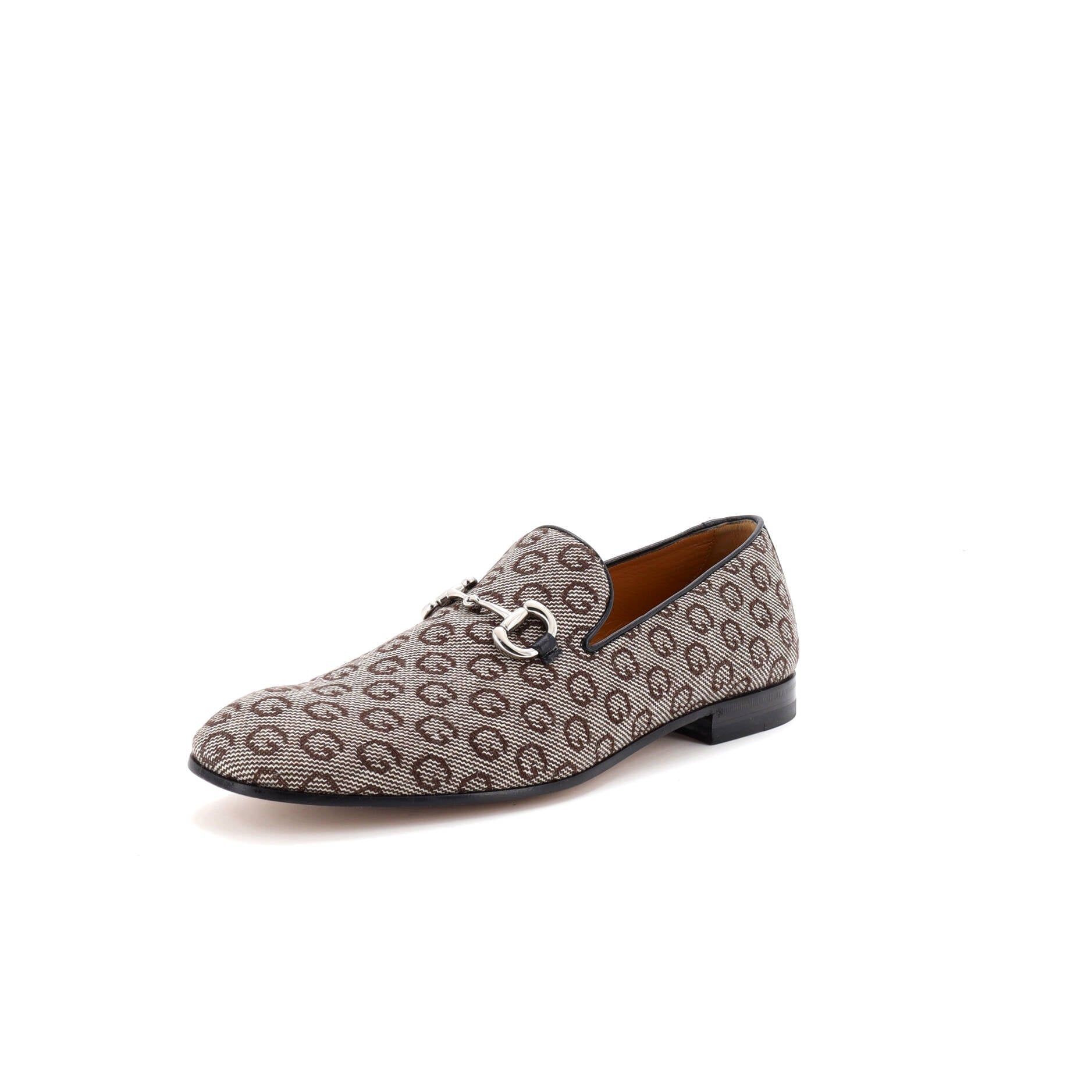Men's Horsebit Loafers Double G Printed Canvas