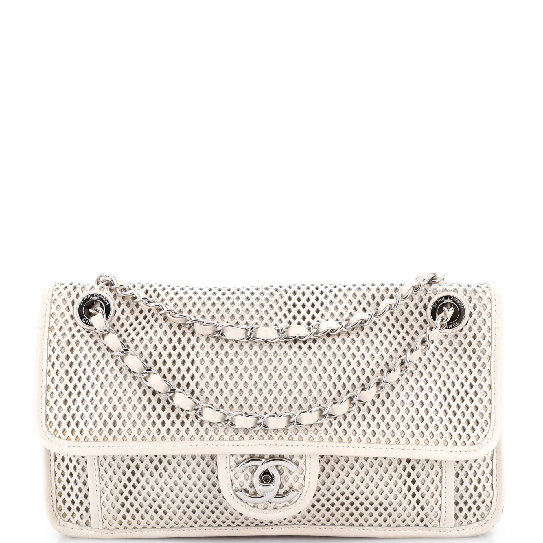 Up In The Air Flap Bag Perforated Leather Medium