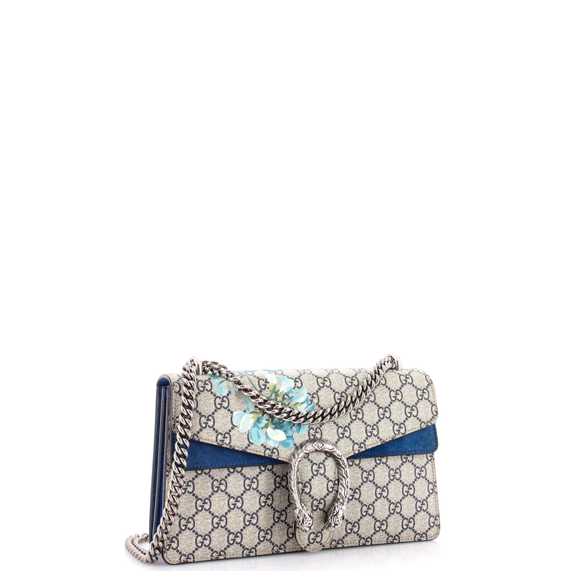 Dionysus Bag Blooms Print GG Coated Canvas Small