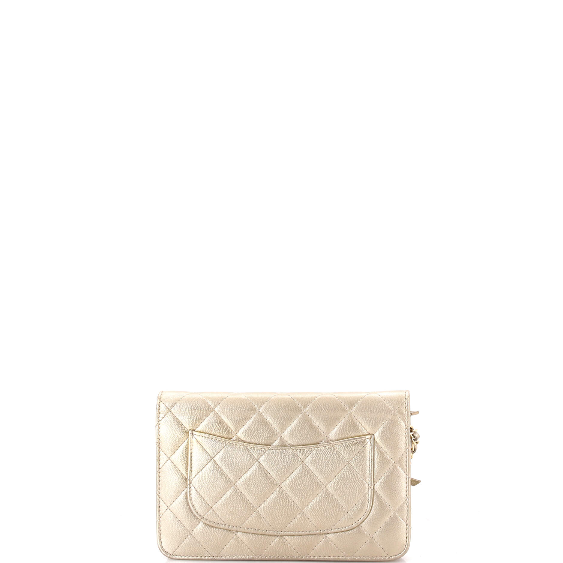 Wallet on Chain Quilted Caviar