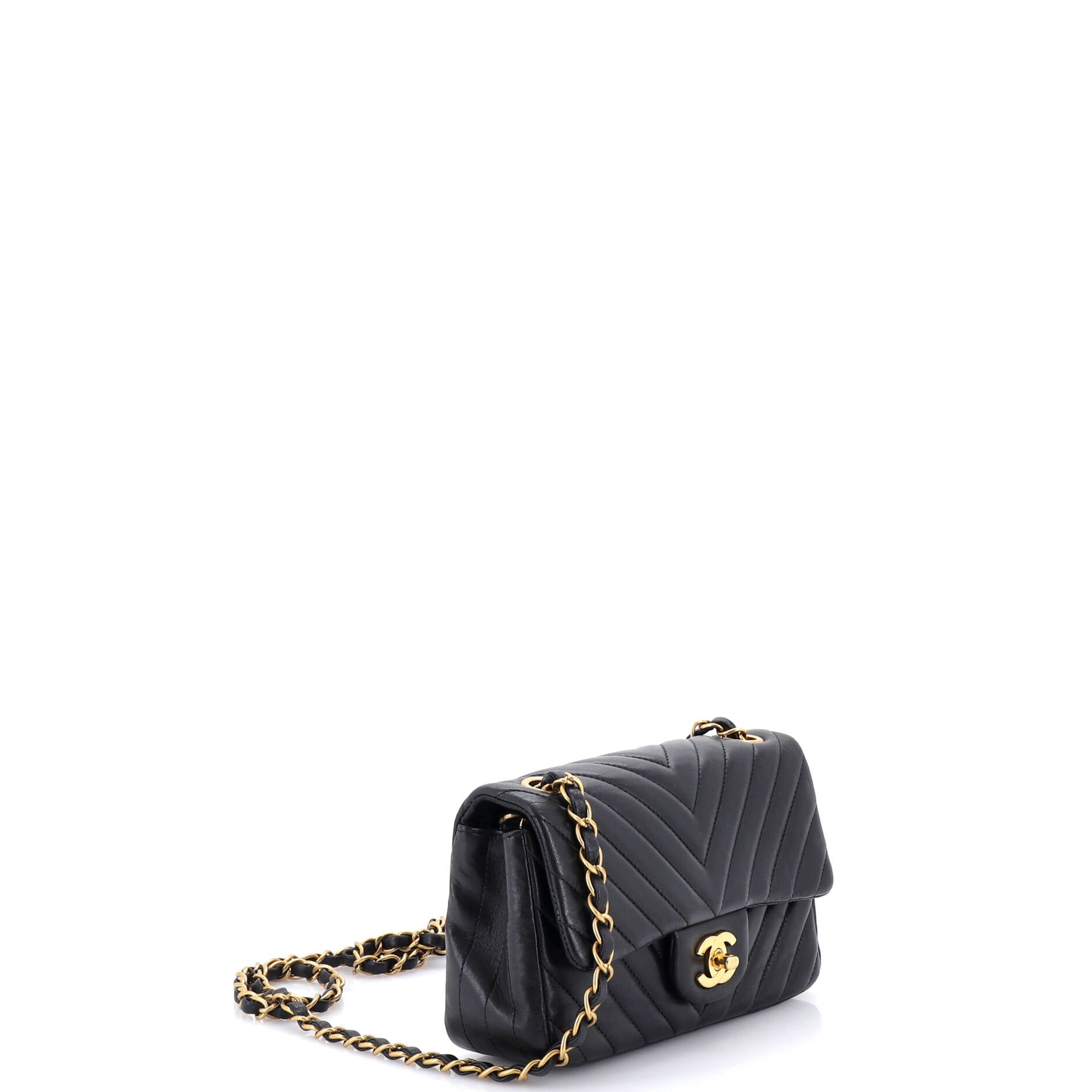 Classic Single Flap Bag Chevron Lambskin Mini