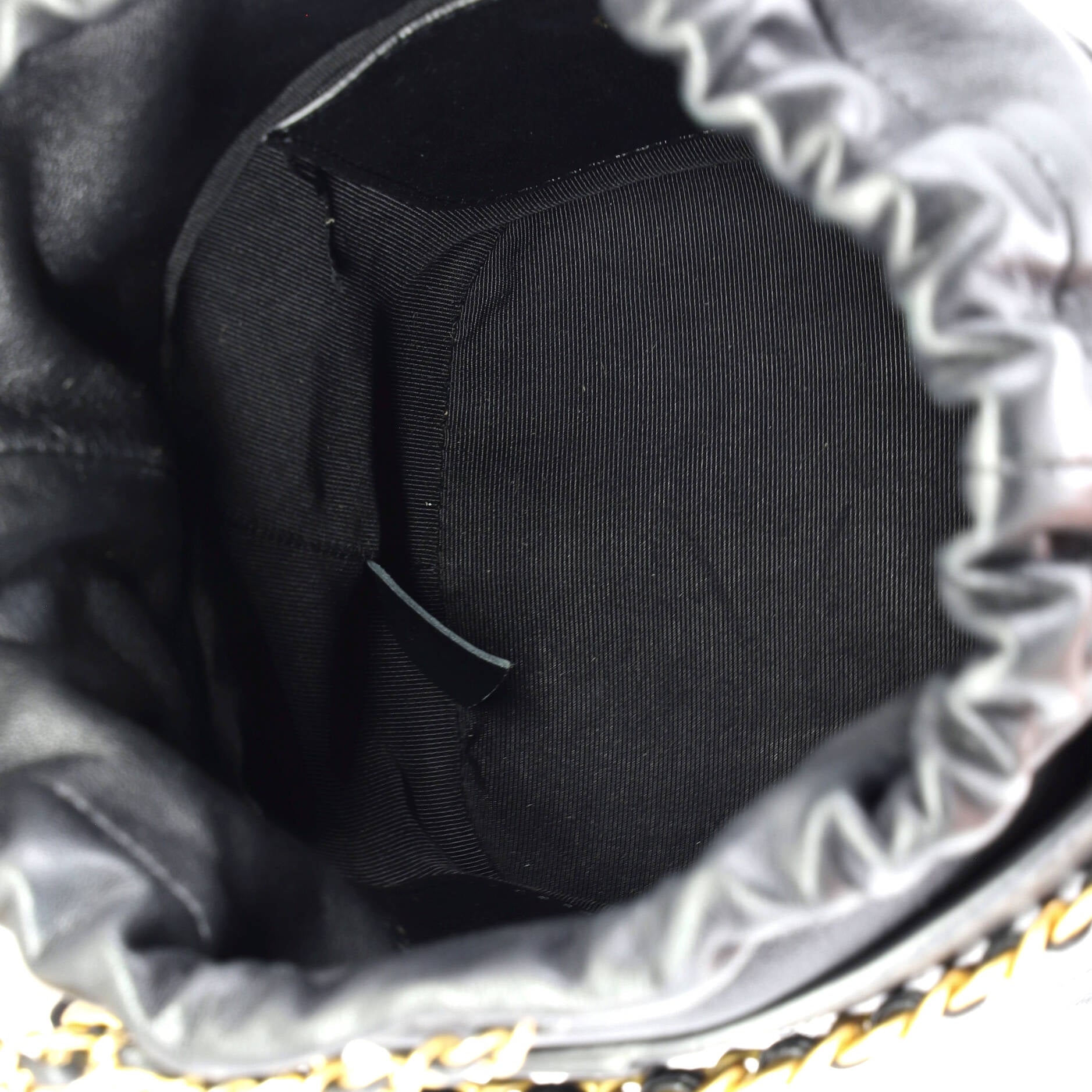 CC Drawstring Bucket Crossbody Bag Stitched Calfskin Medium