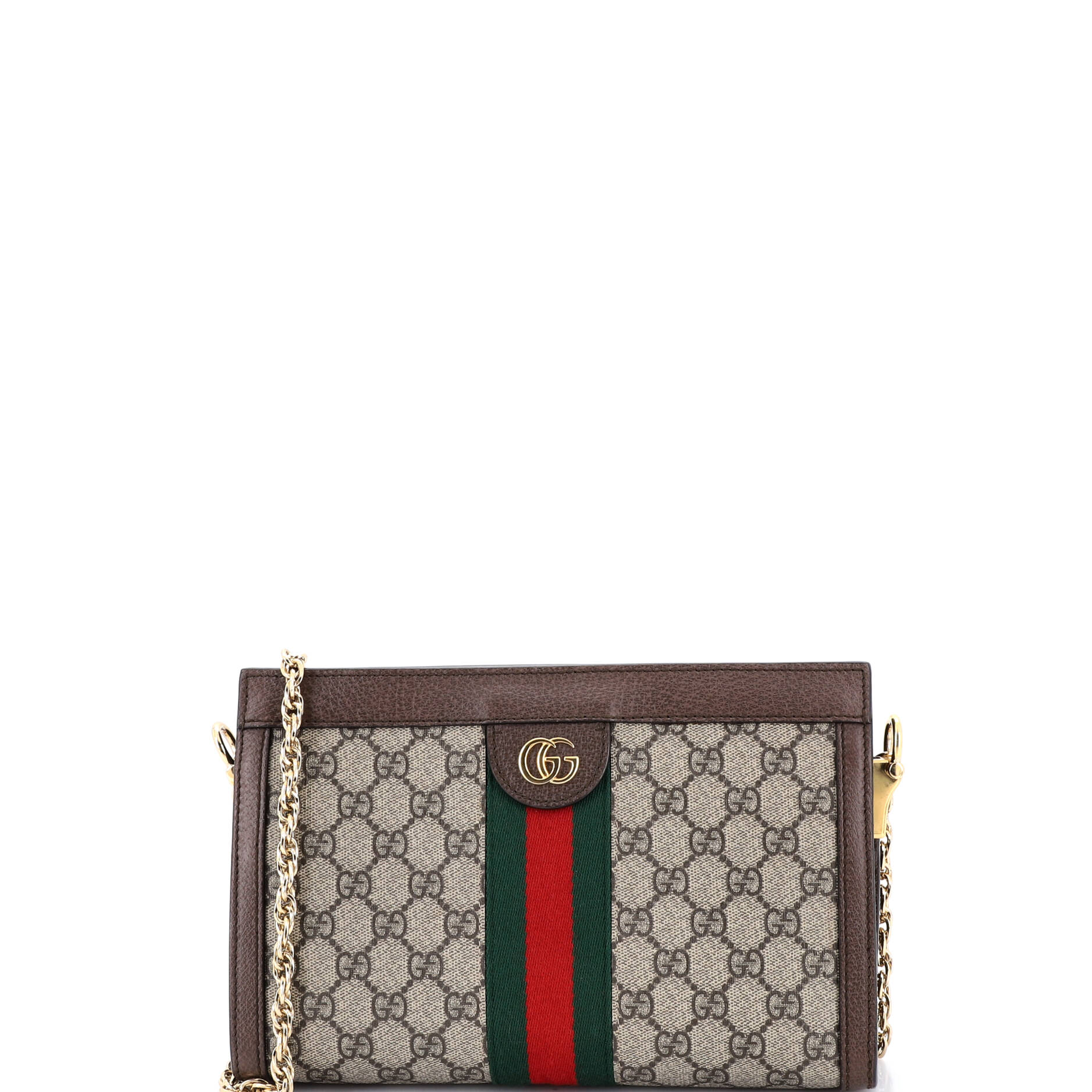 Ophidia Chain Shoulder Bag GG Coated Canvas Small