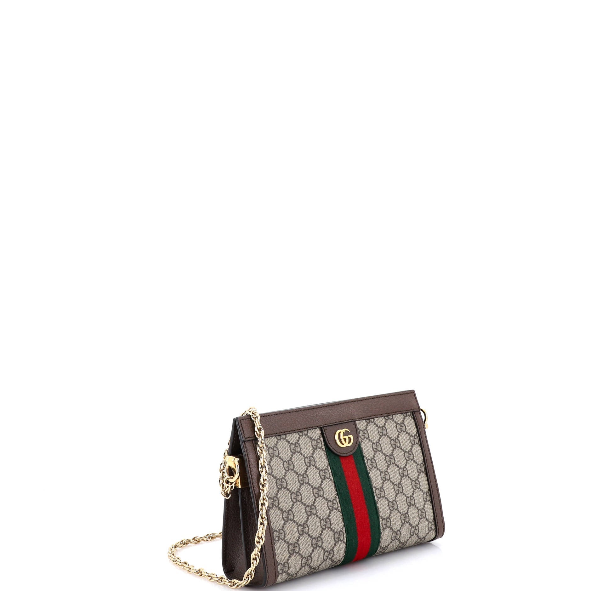 Ophidia Chain Shoulder Bag GG Coated Canvas Small