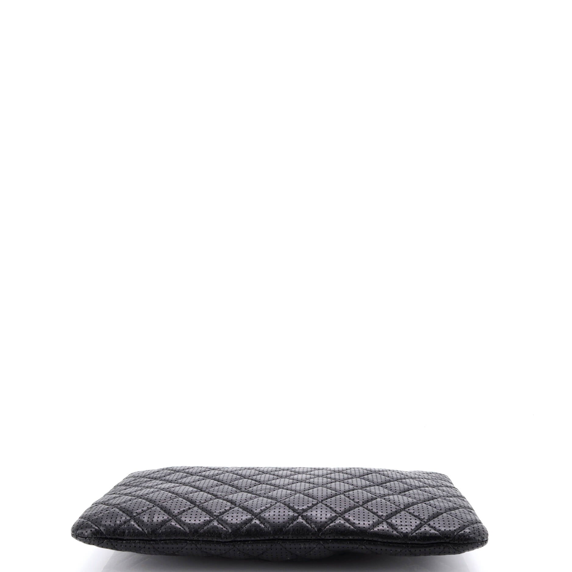 O Case Clutch Quilted Perforated Lambskin Large