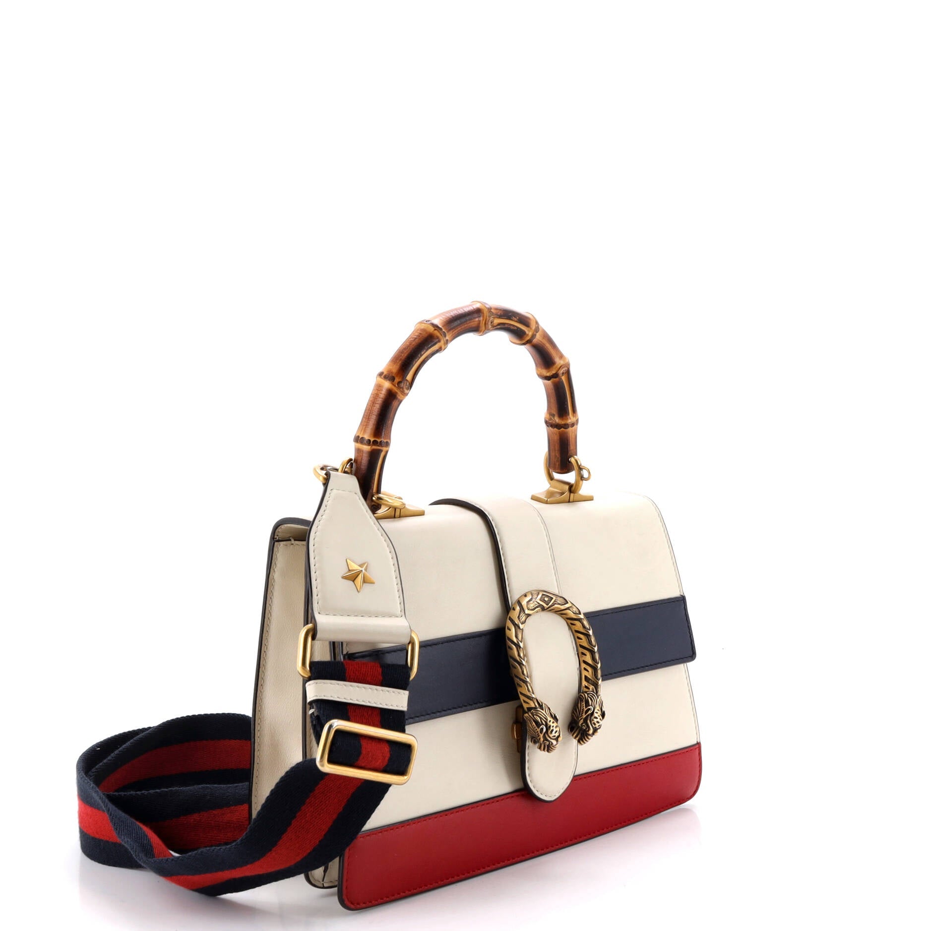 Dionysus Bamboo Top Handle Bag Leather Medium
