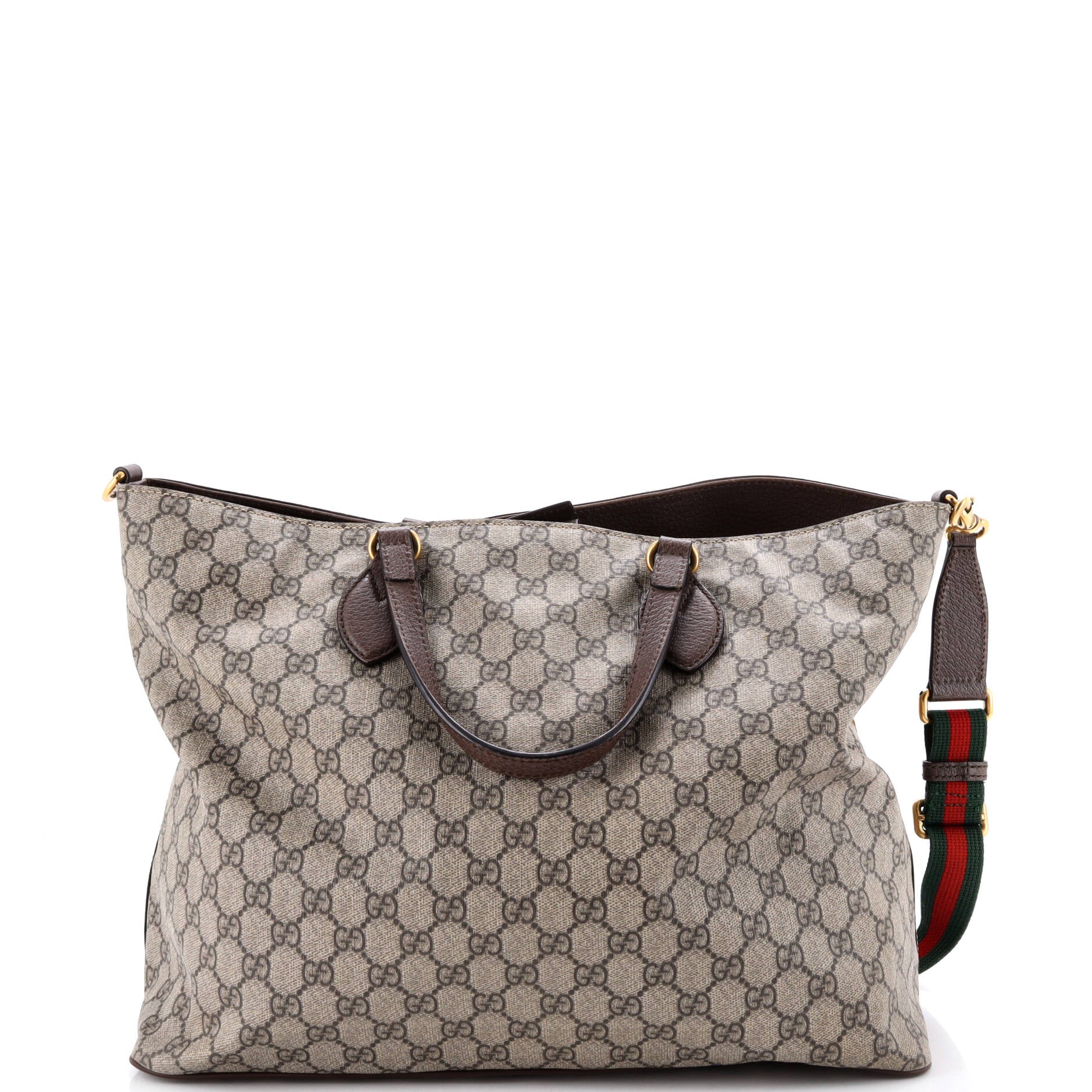Courrier Convertible Soft Open Tote GG Coated Canvas with Applique Large