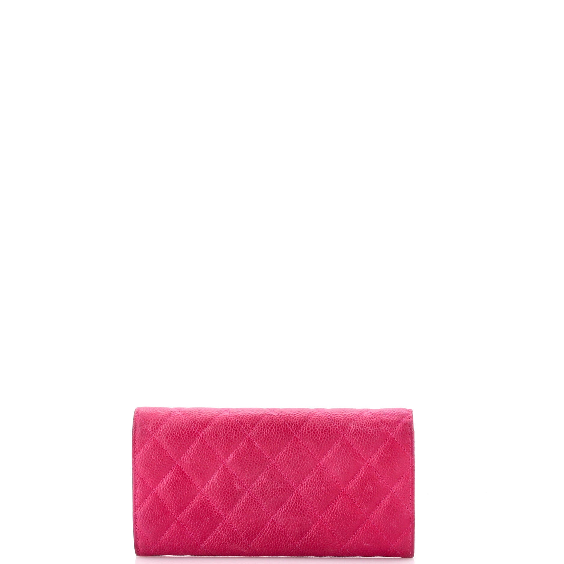 CC French Flap Wallet Quilted Caviar Long