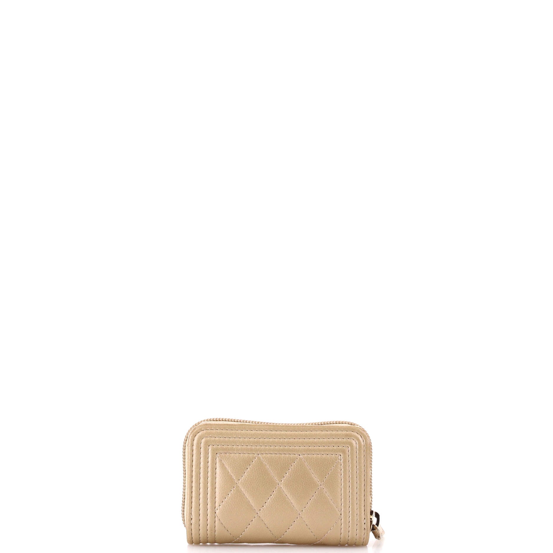 Boy Zip Coin Purse Quilted Calfskin Small
