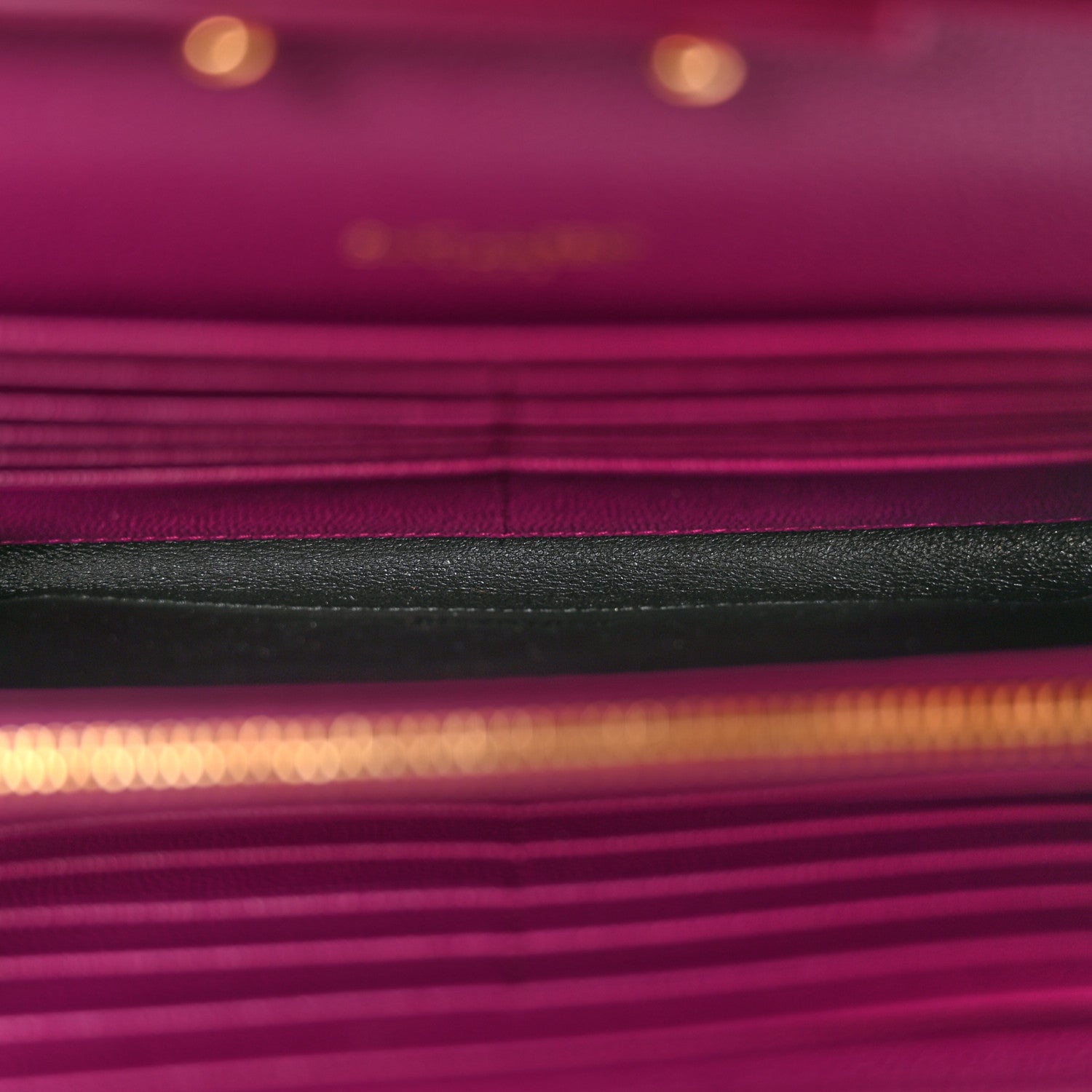 Grain De Poudre Matelasse Chevron Monogram Chain Wallet Dark Grape