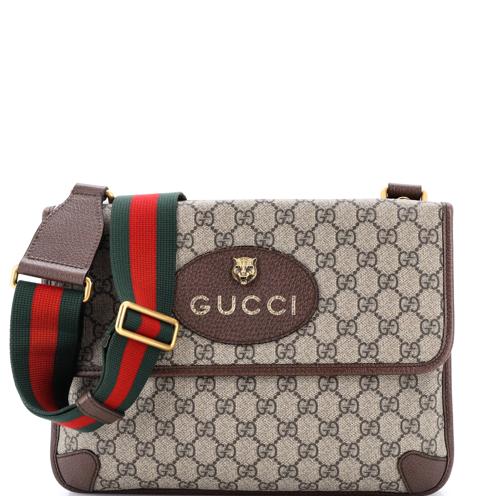 Neo Vintage Flap Messenger GG Coated Canvas Medium