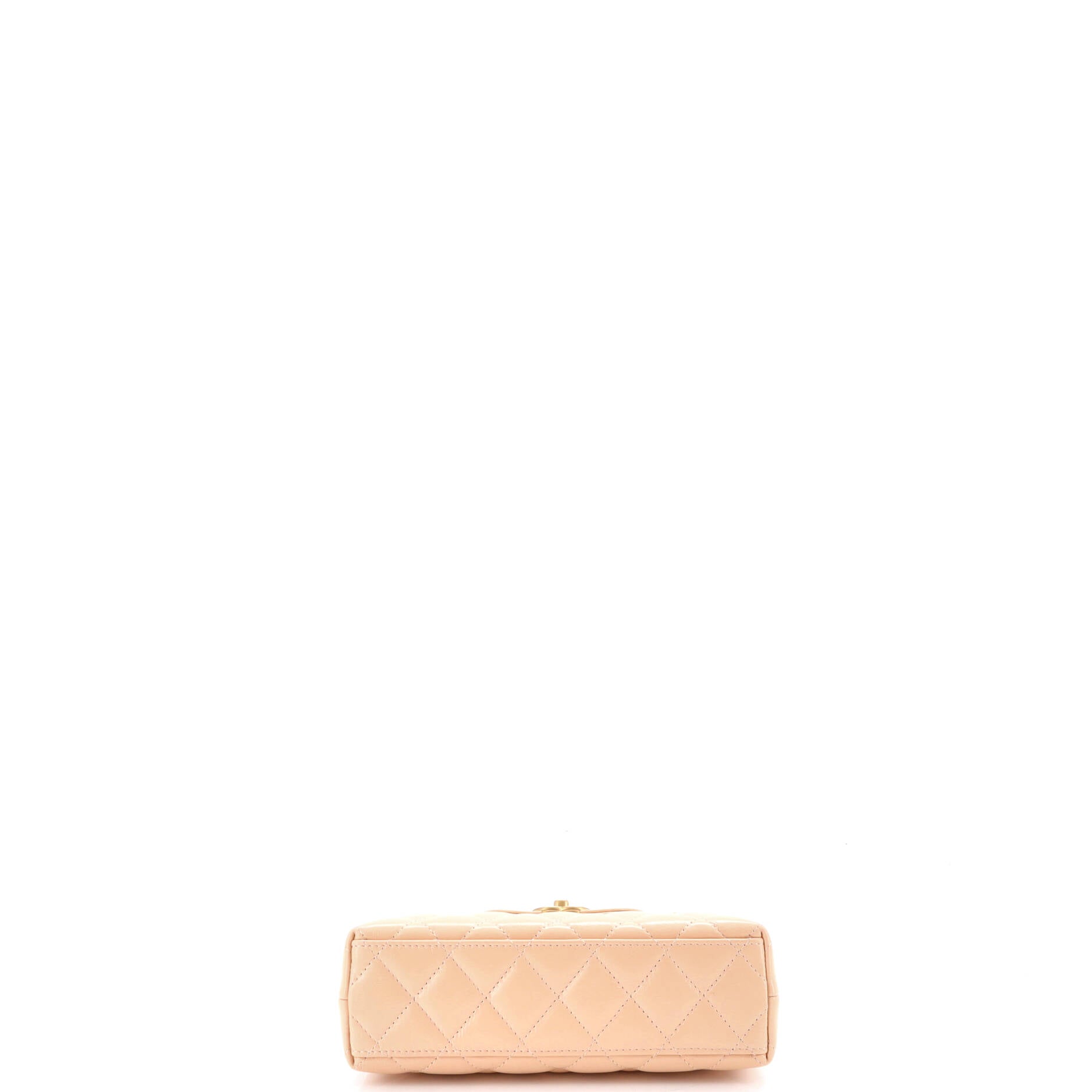 Kelly Top Handle Shopping Bag Quilted Shiny Aged Calfskin Mini