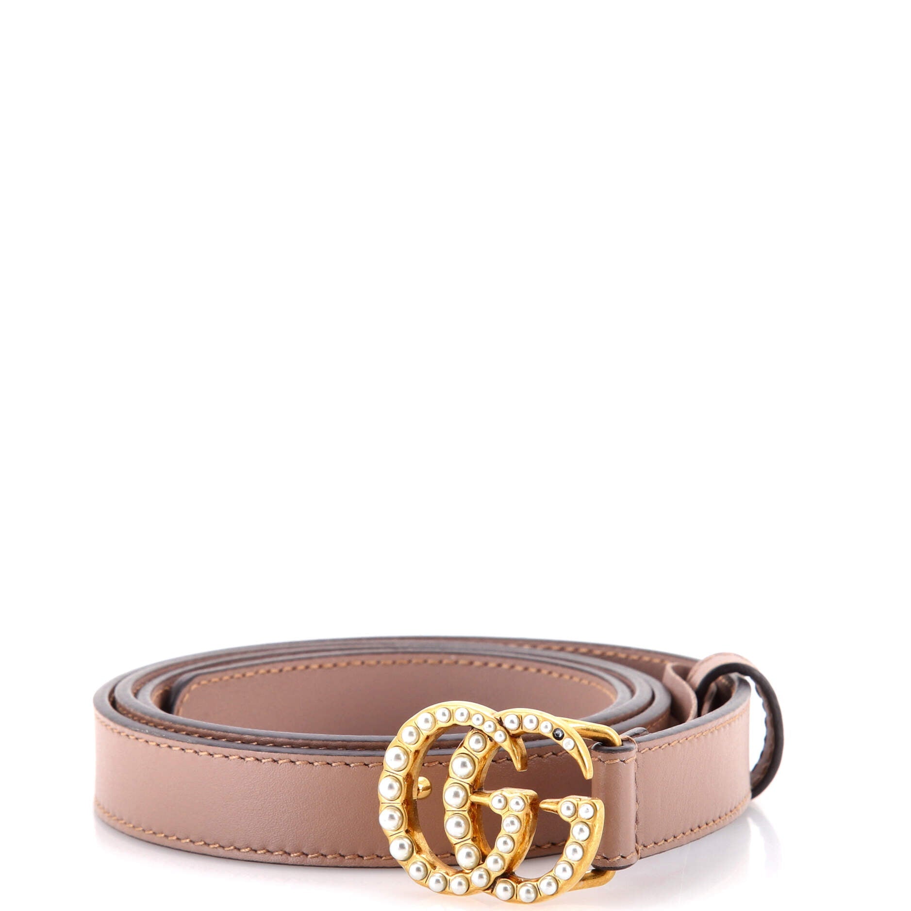 Pearly GG Marmont Belt Leather Thin 85