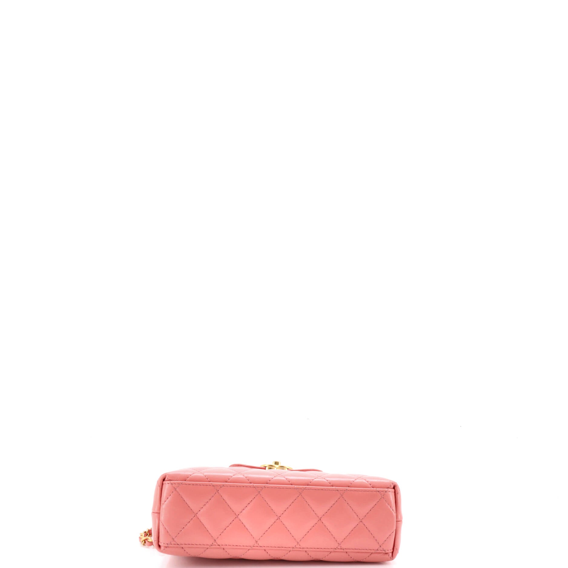 Kelly Top Handle Shopping Bag Quilted Shiny Aged Calfskin Mini