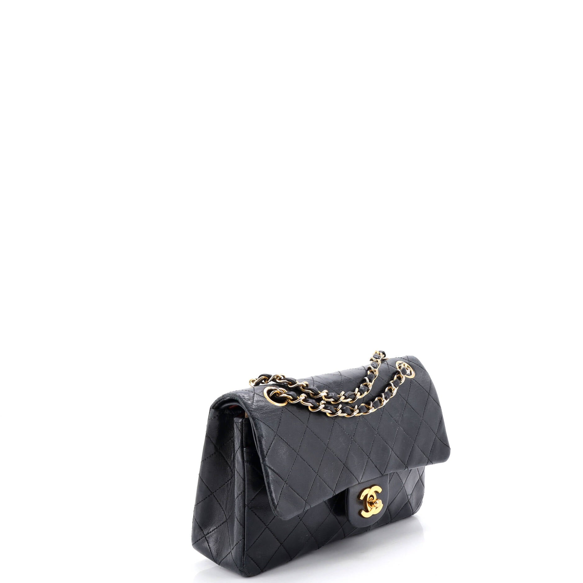 Vintage Classic Double Flap Bag Quilted Lambskin Small
