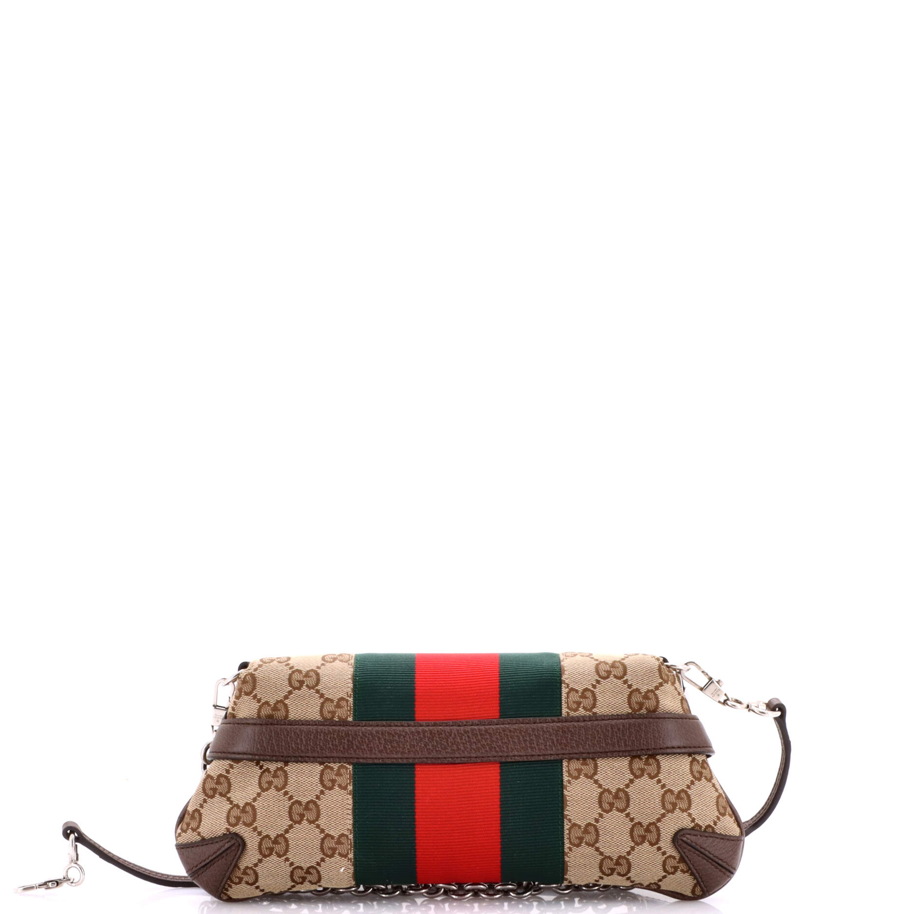 Horsebit NM Web Chain Clutch GG Canvas Small