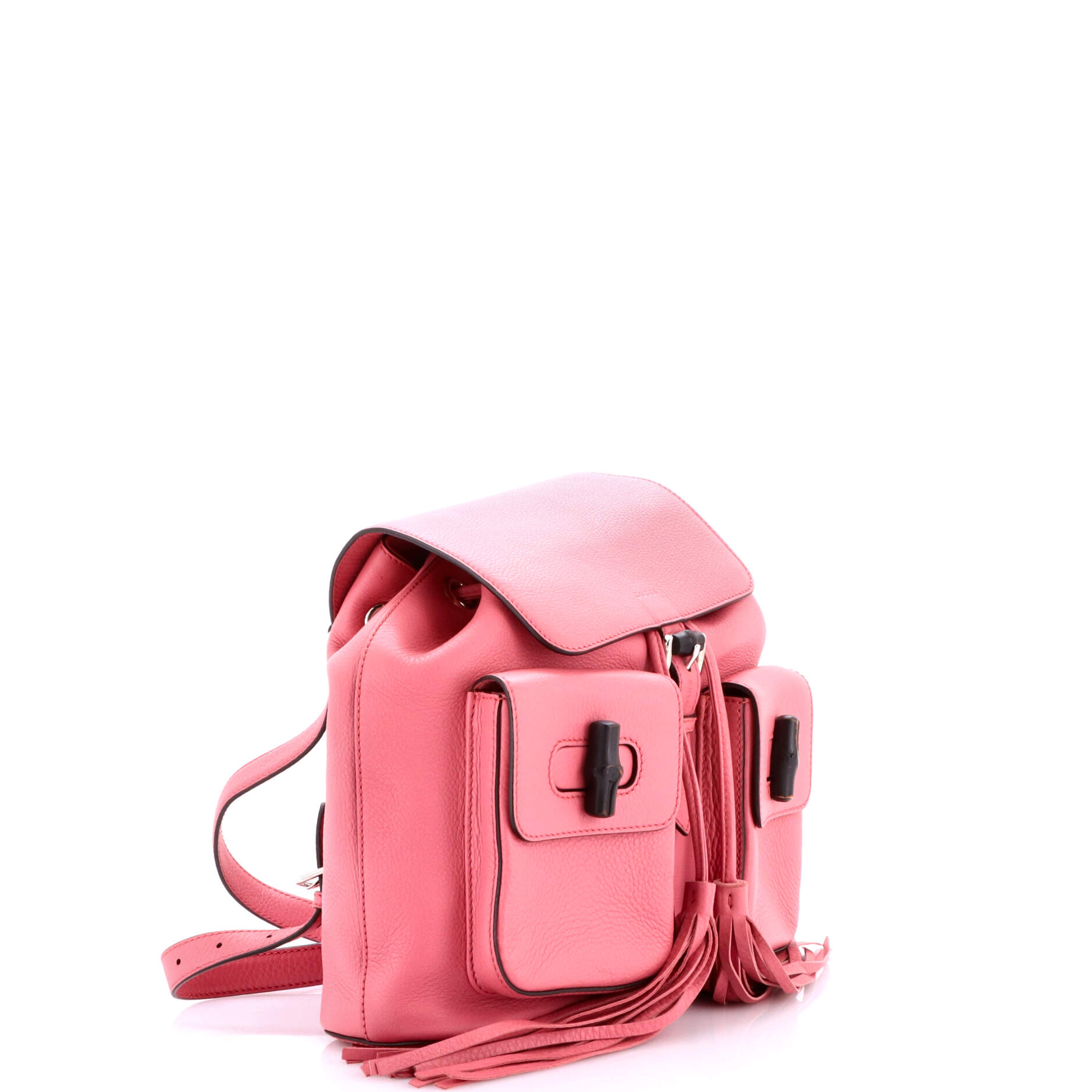 Bamboo Tassel Backpack Leather Medium