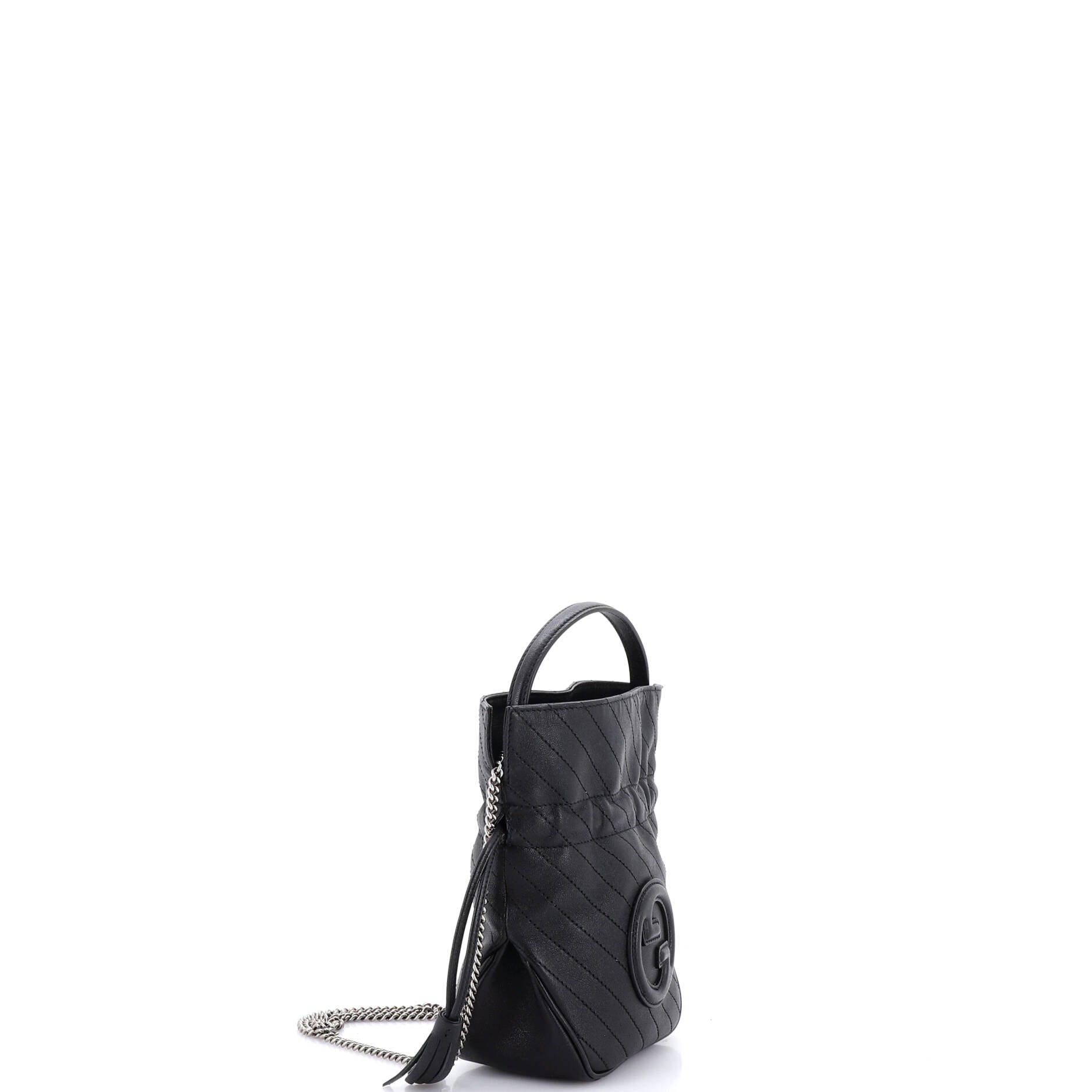 Blondie NM Bucket Bag Diagonal Quilted Leather Mini