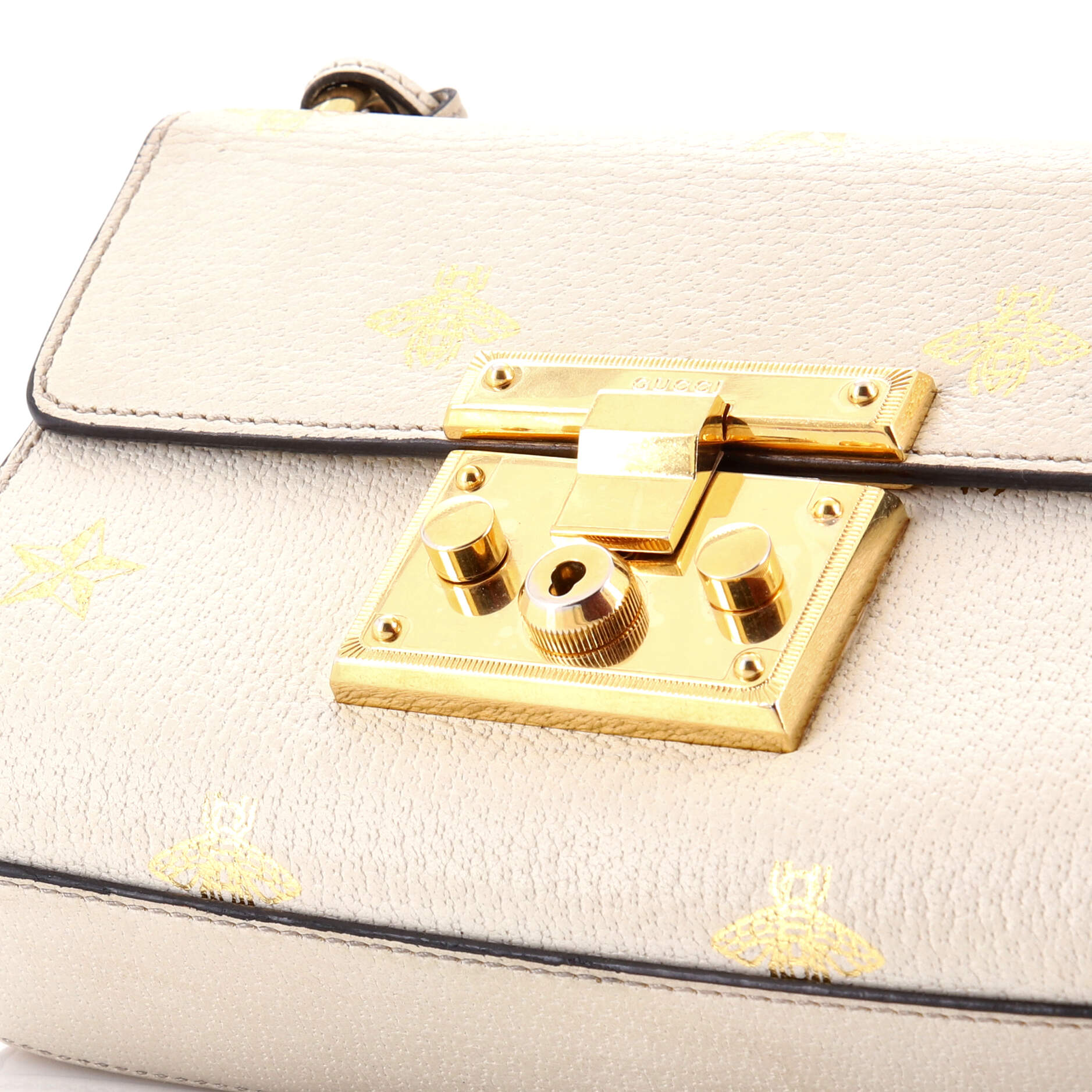 Padlock Shoulder Bag Printed Leather Small