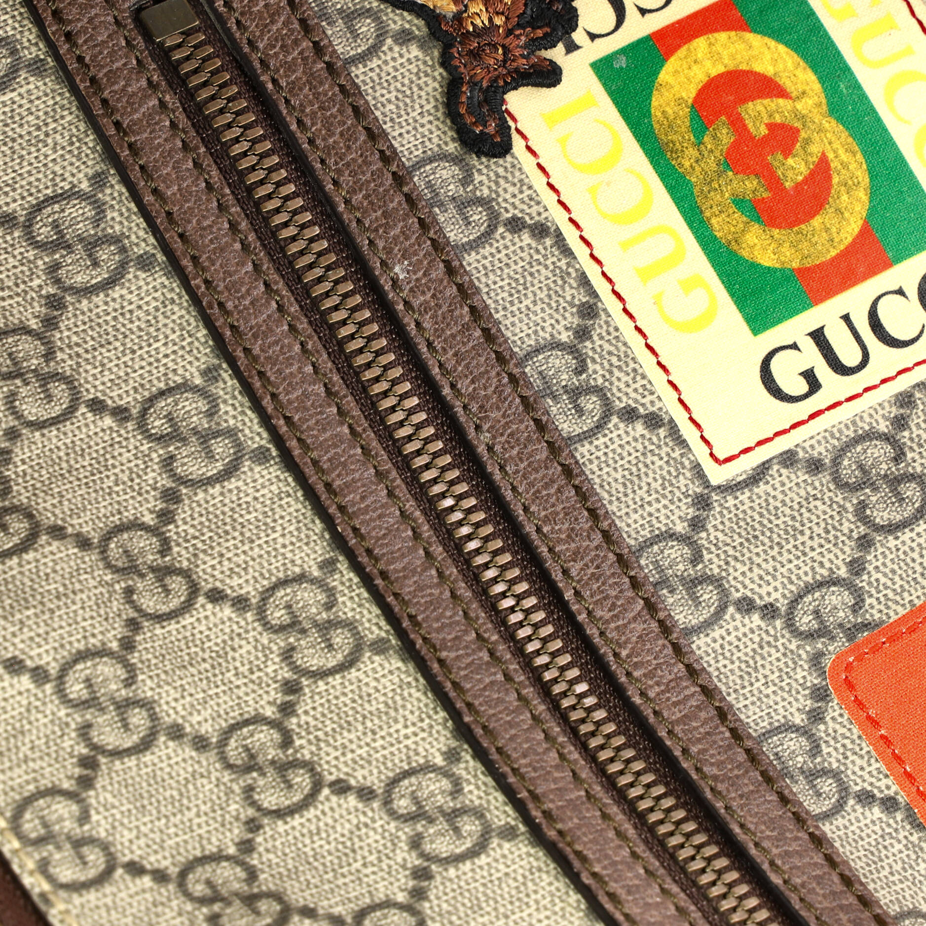 Courrier Zip Messenger GG Coated Canvas with Applique Medium