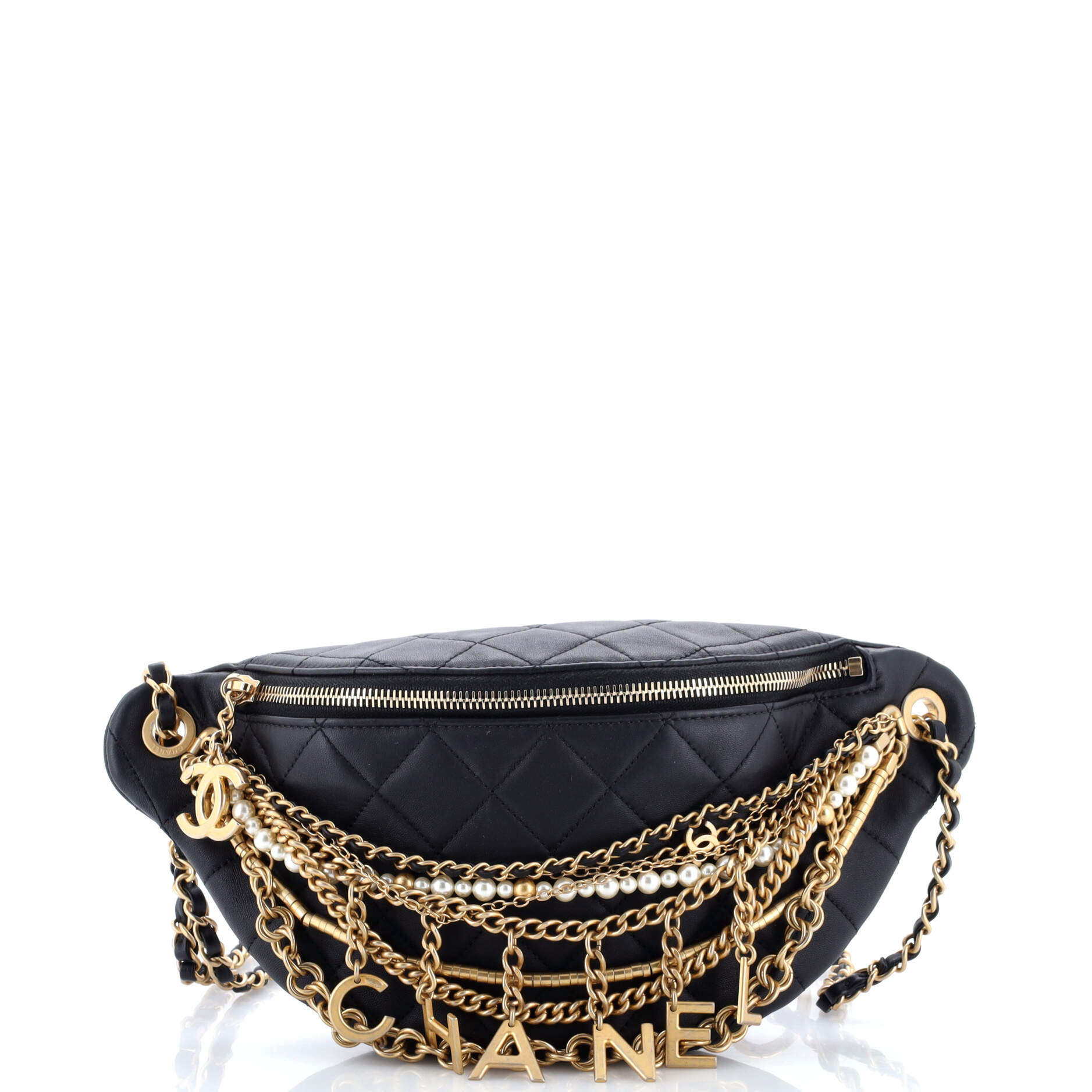 All About Chains Waist Bag Quilted Lambskin