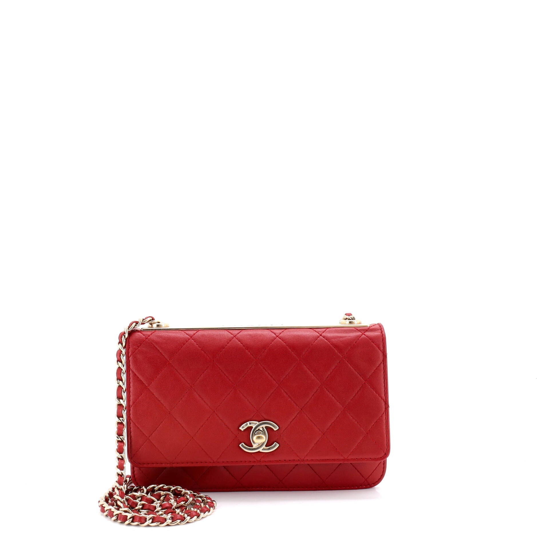Trendy CC Wallet on Chain Quilted Lambskin