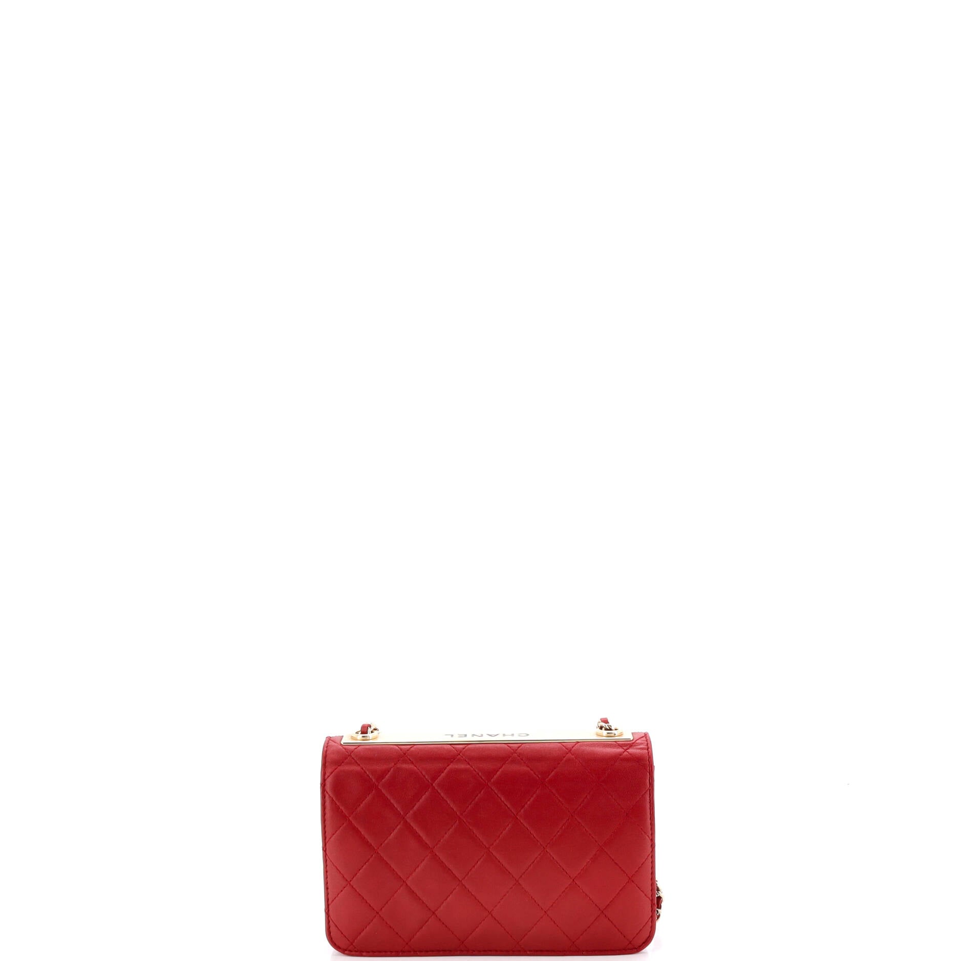 Trendy CC Wallet on Chain Quilted Lambskin