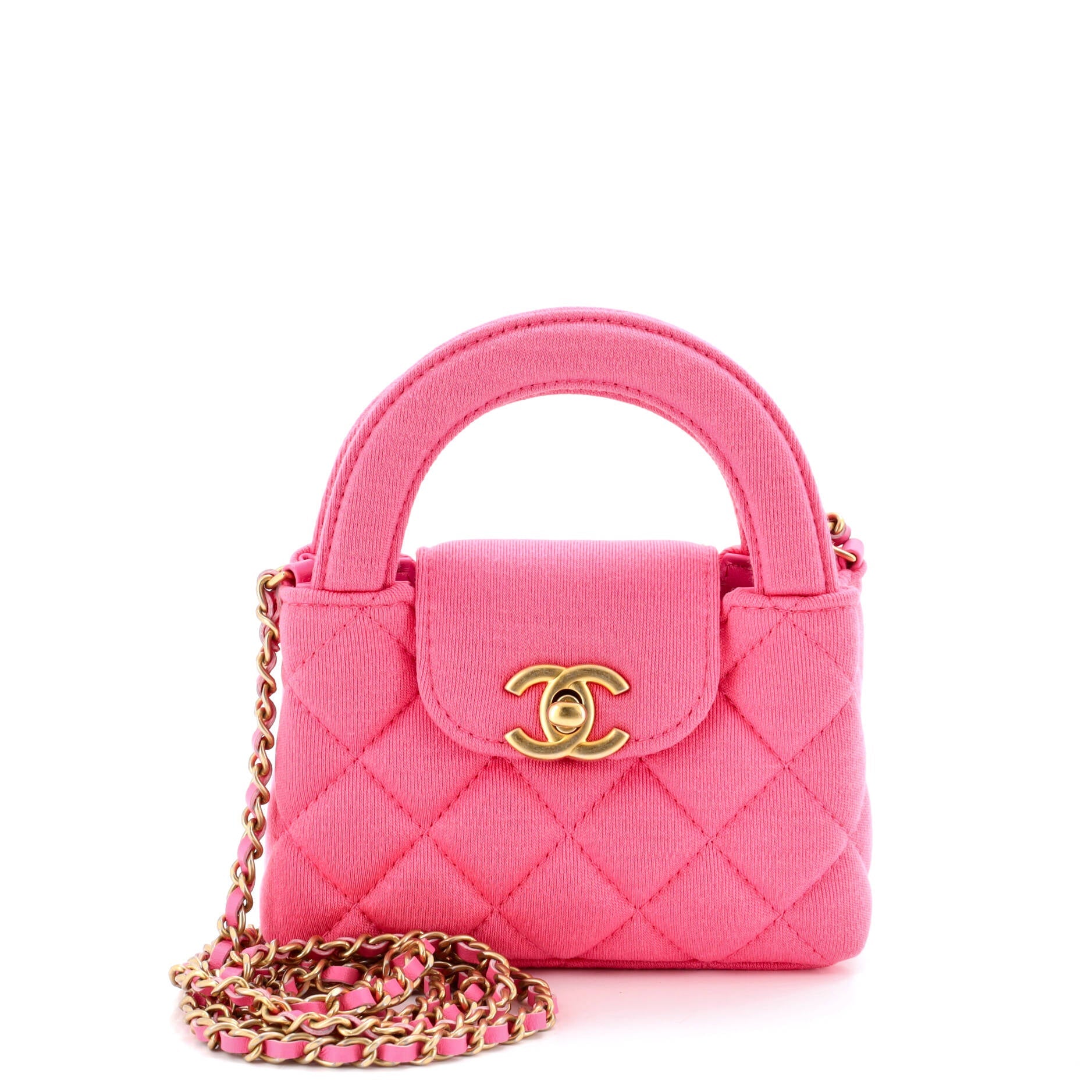 Kelly Top Handle Shopping Bag Quilted Jersey Nano