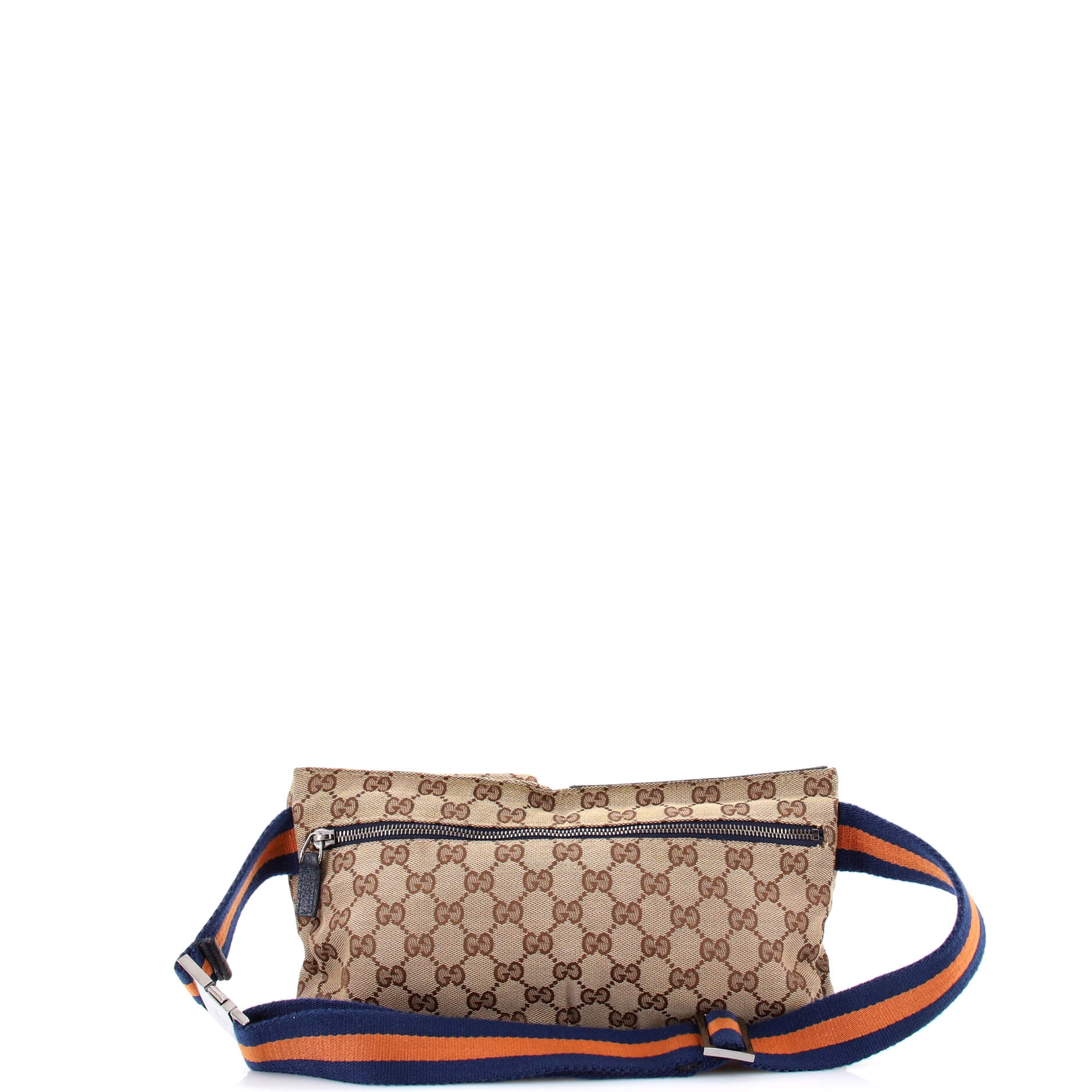 Vintage Double Belt Bag GG Canvas with Leather