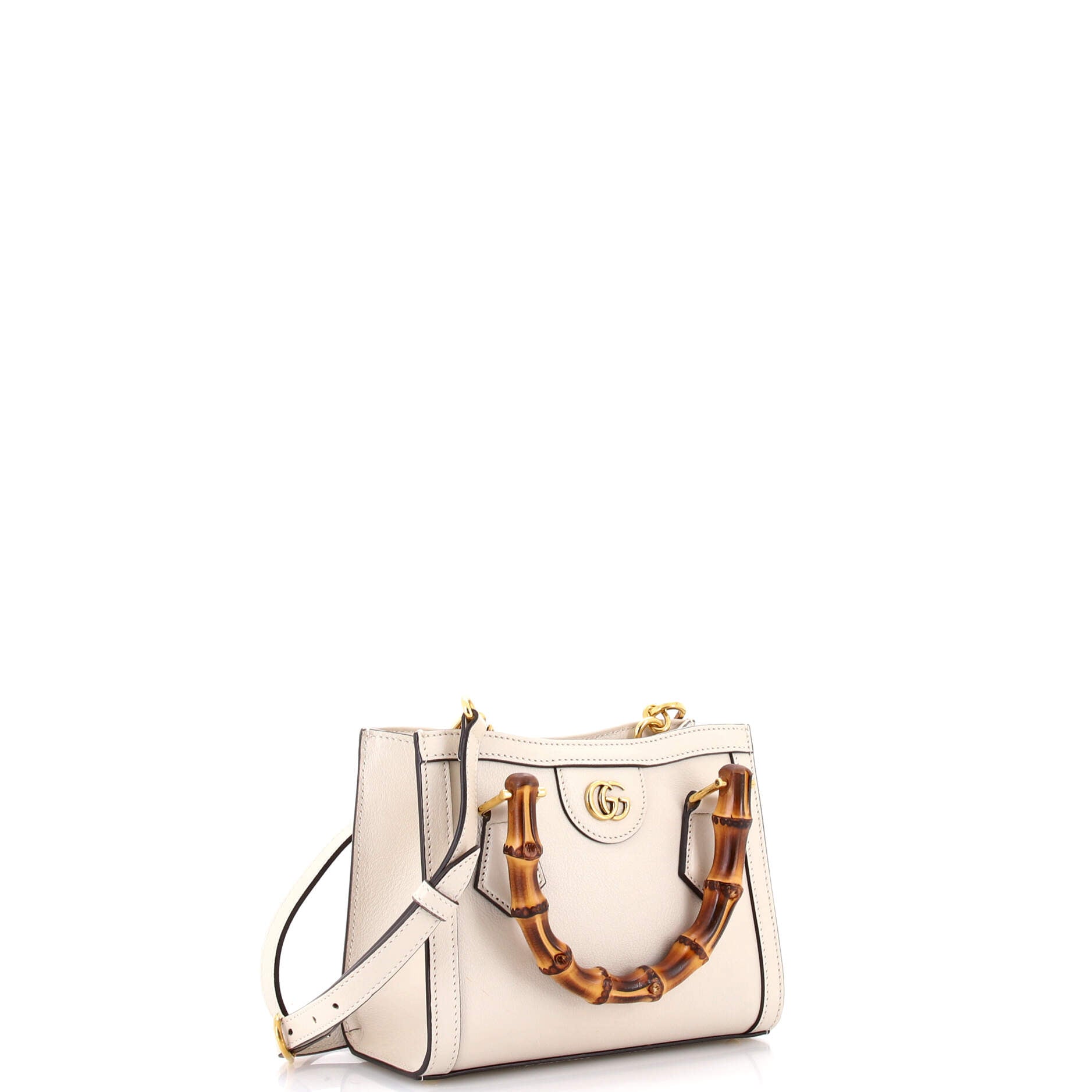 Diana NM Bamboo Handle Tote Leather Mini