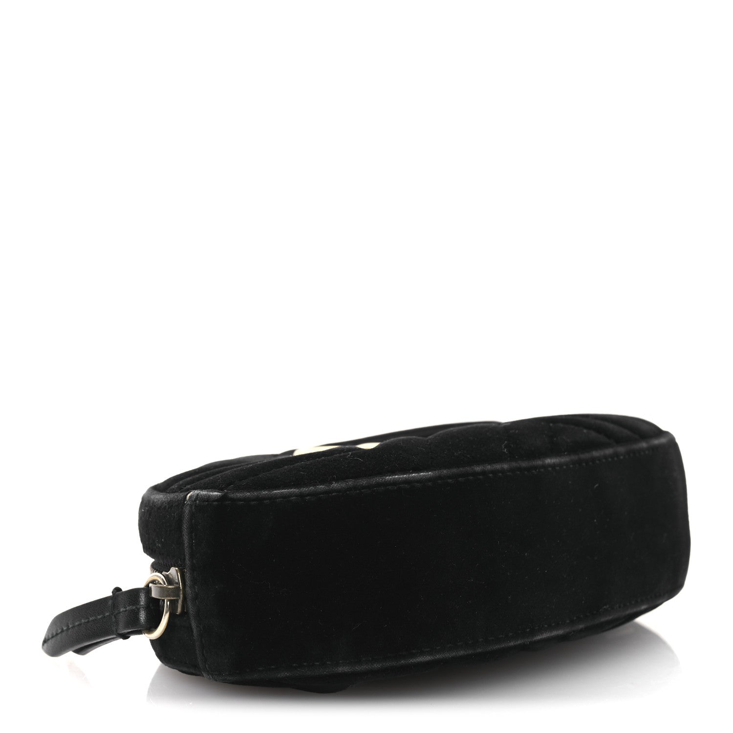 Velvet Matelasse GG Marmont Belt Bag Black