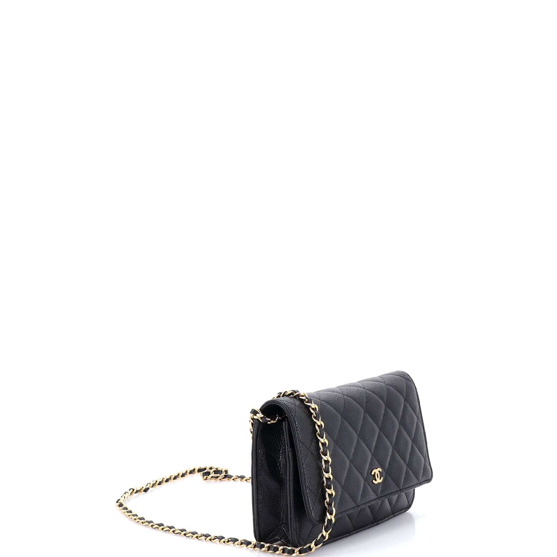 Wallet on Chain Quilted Caviar