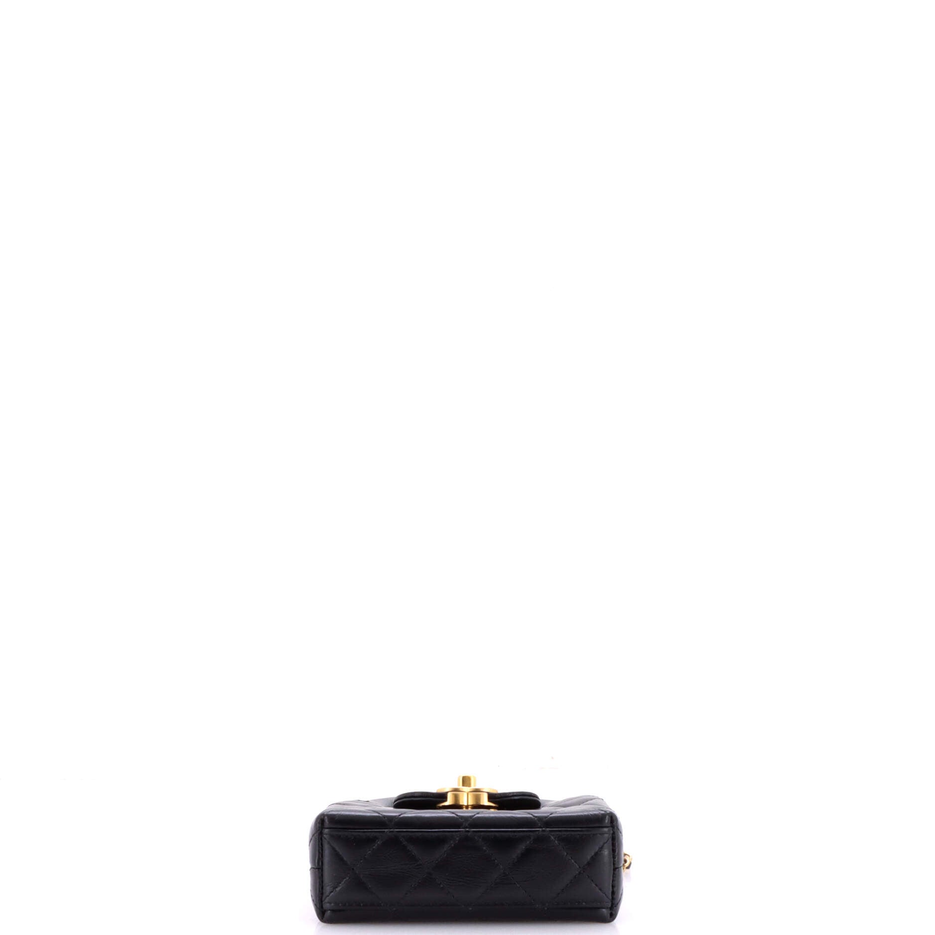 Kelly Top Handle Shopping Bag Quilted Shiny Aged Calfskin Nano